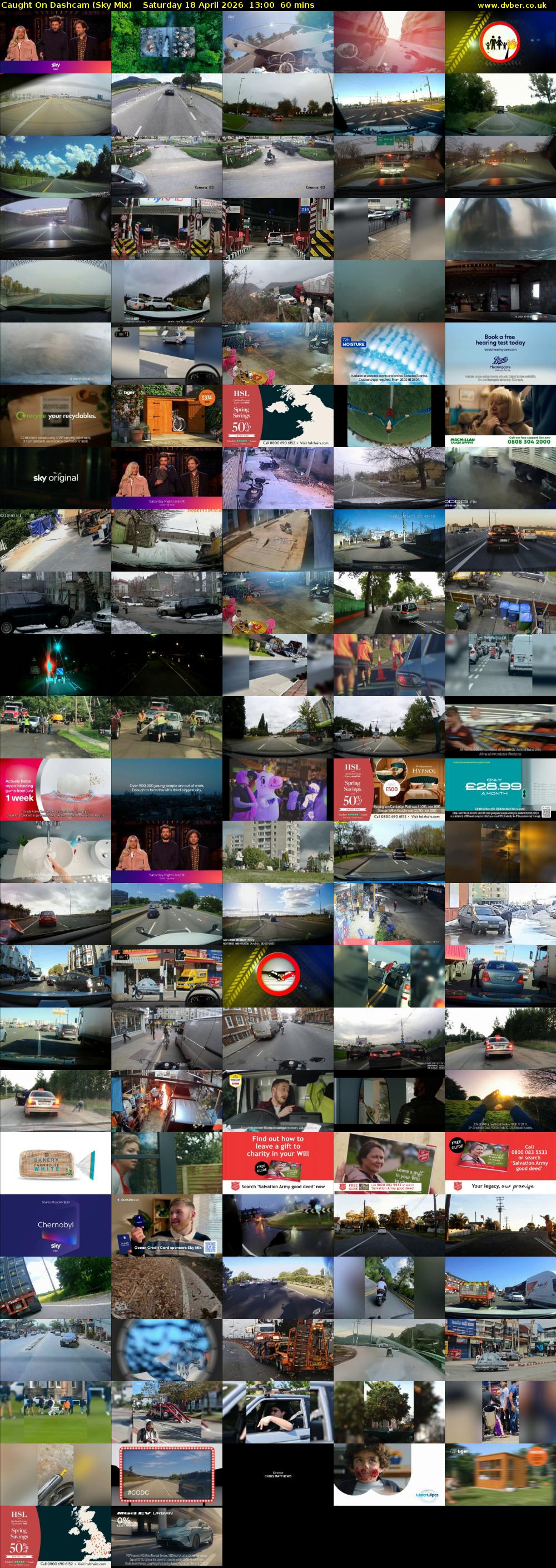 Caught On Dashcam (Sky Mix) Saturday 18 April 2026 13:00 - 14:00