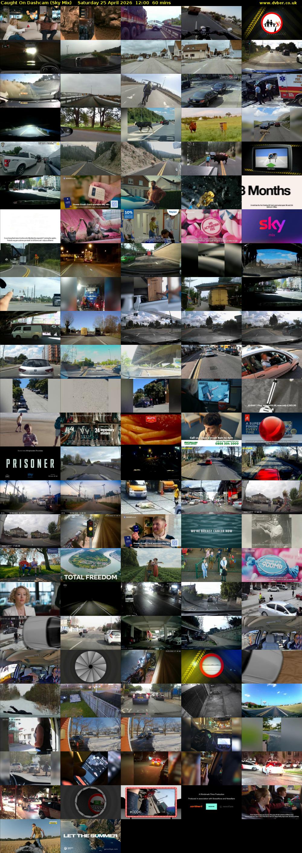 Caught On Dashcam (Sky Mix) Saturday 25 April 2026 12:00 - 13:00