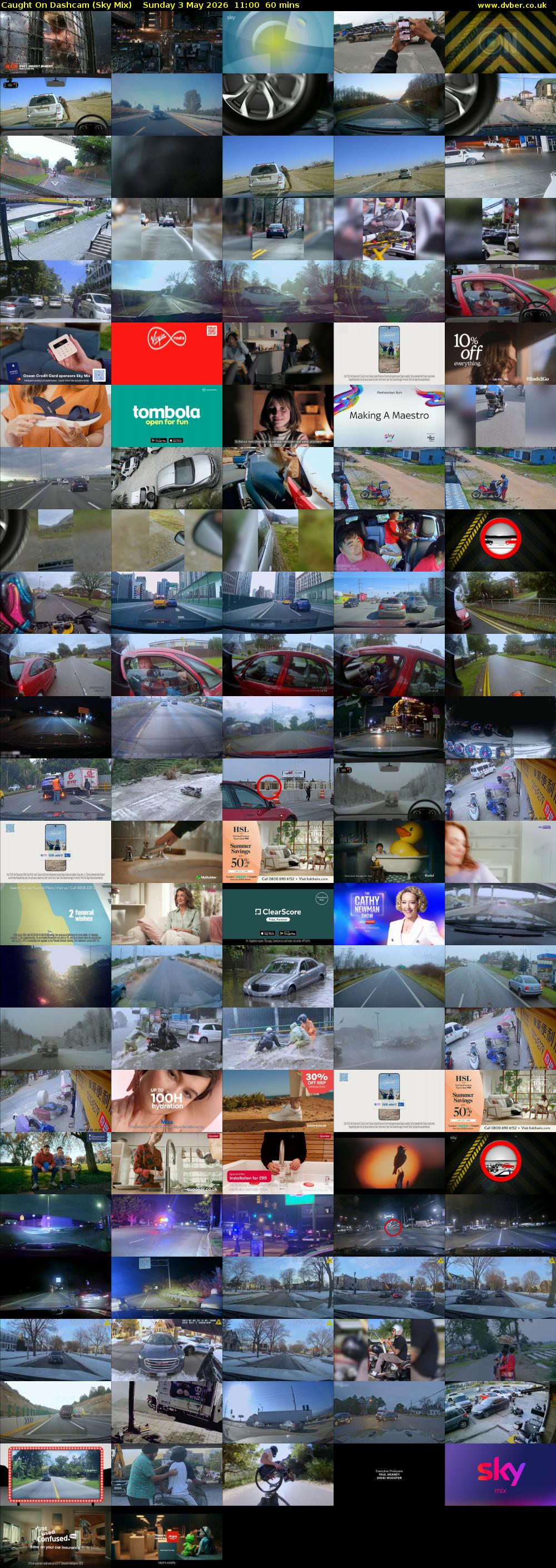 Caught On Dashcam (Sky Mix) Sunday 3 May 2026 11:00 - 12:00