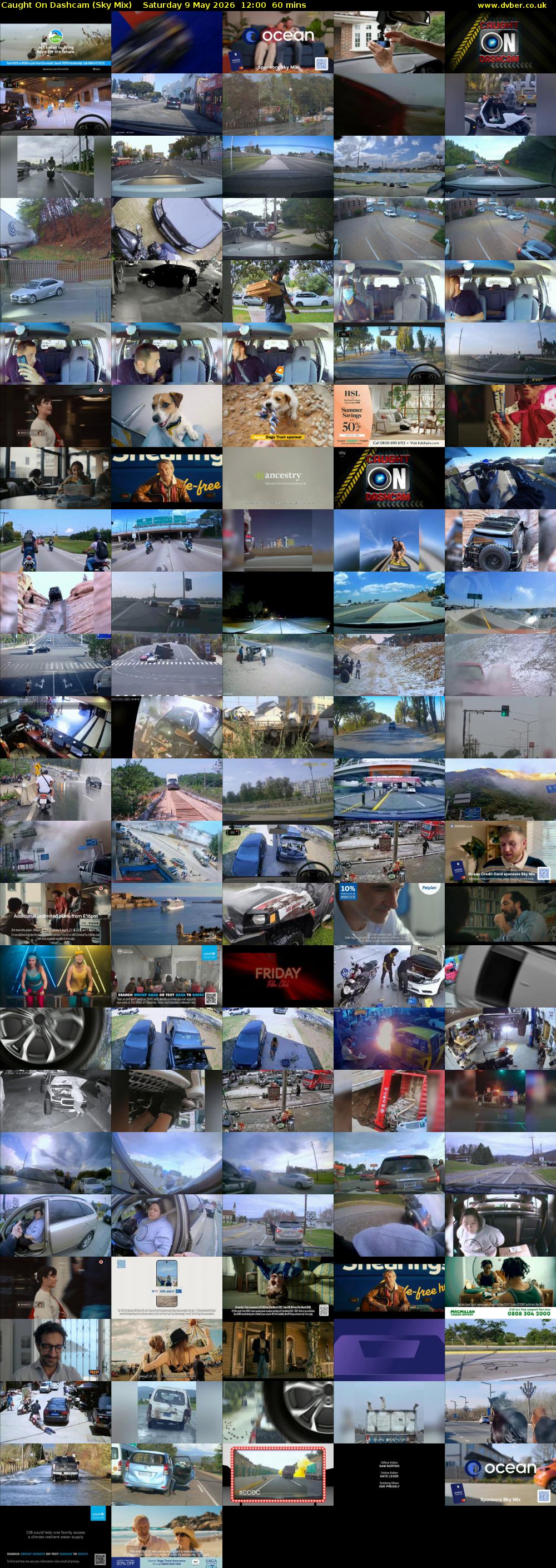 Caught On Dashcam (Sky Mix) Saturday 9 May 2026 12:00 - 13:00