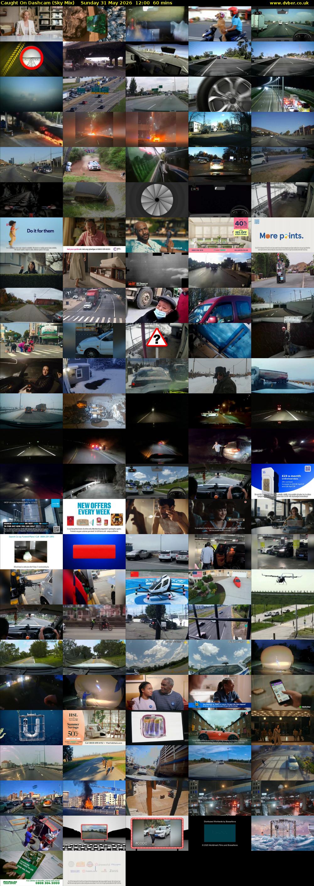 Caught On Dashcam (Sky Mix) Sunday 31 May 2026 12:00 - 13:00