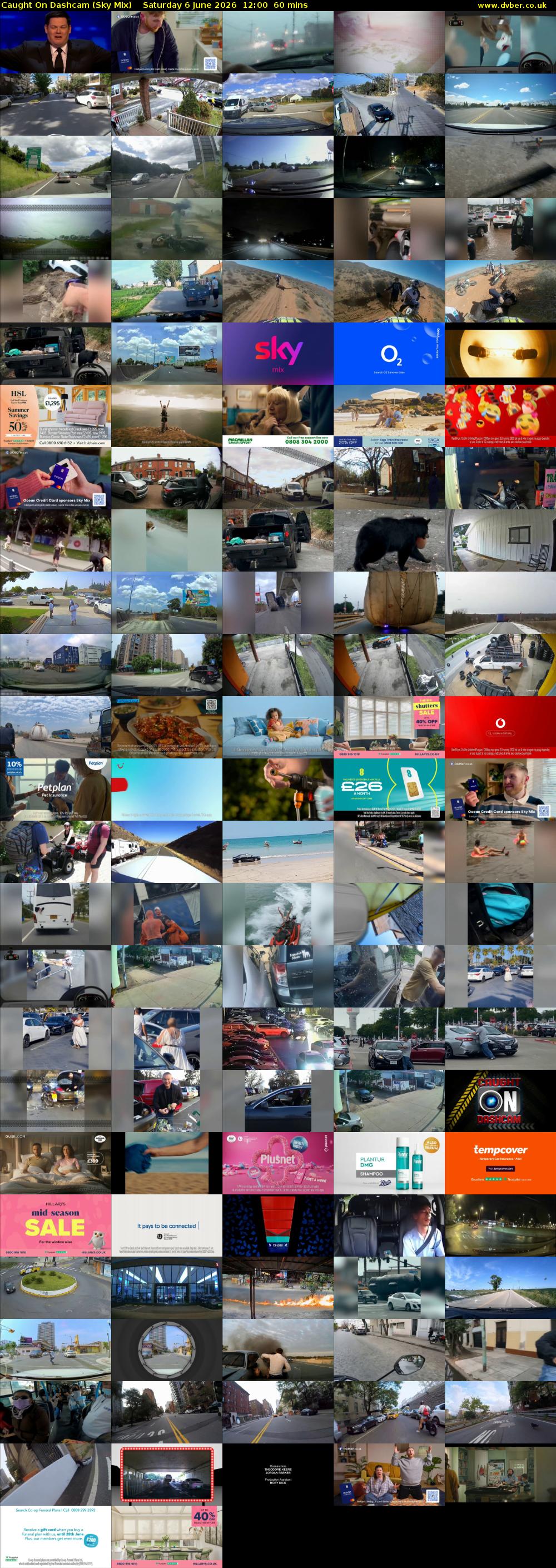 Caught On Dashcam (Sky Mix) Saturday 6 June 2026 12:00 - 13:00