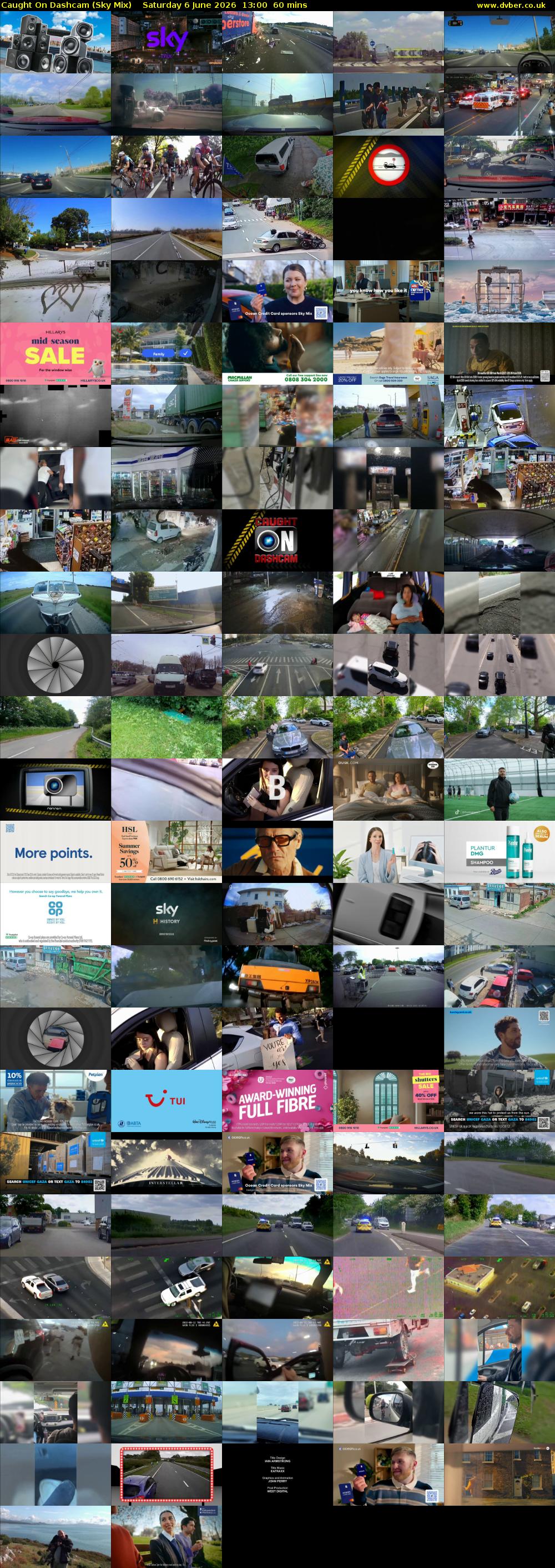 Caught On Dashcam (Sky Mix) Saturday 6 June 2026 13:00 - 14:00