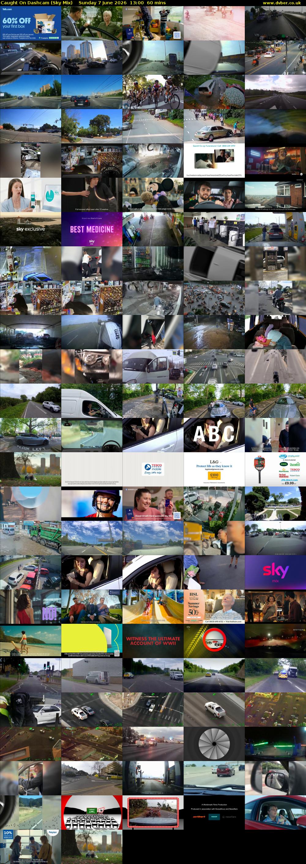Caught On Dashcam (Sky Mix) Sunday 7 June 2026 13:00 - 14:00