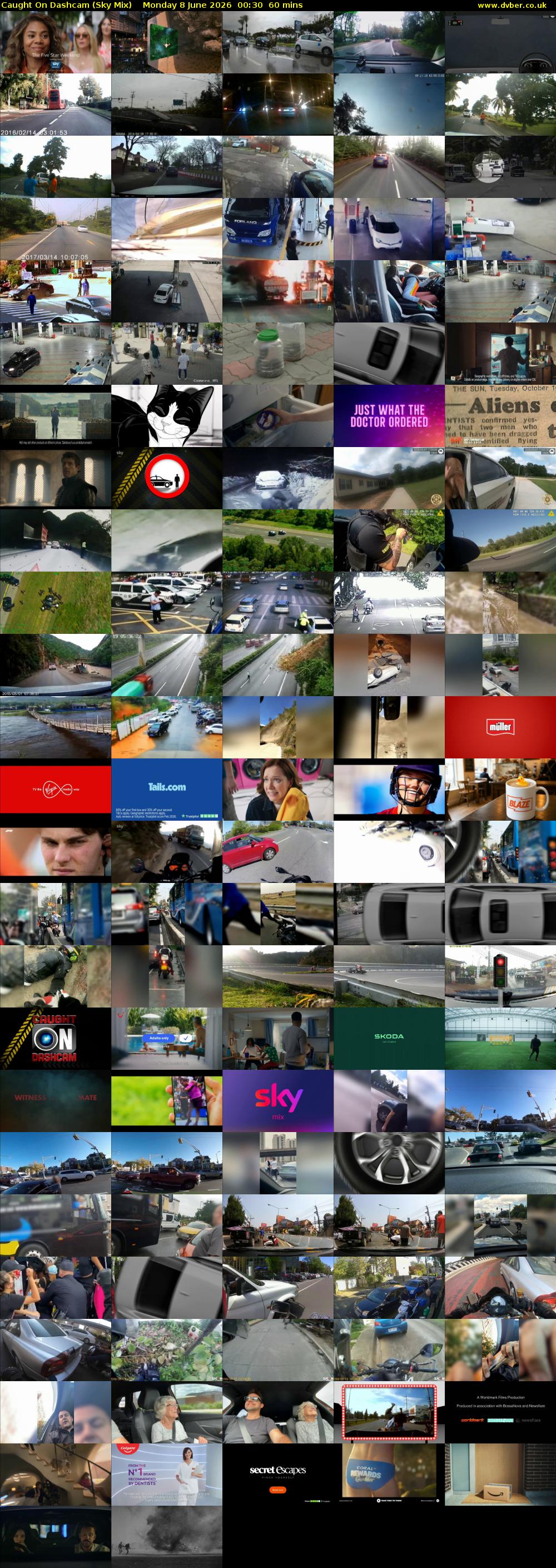 Caught On Dashcam (Sky Mix) Monday 8 June 2026 00:30 - 01:30