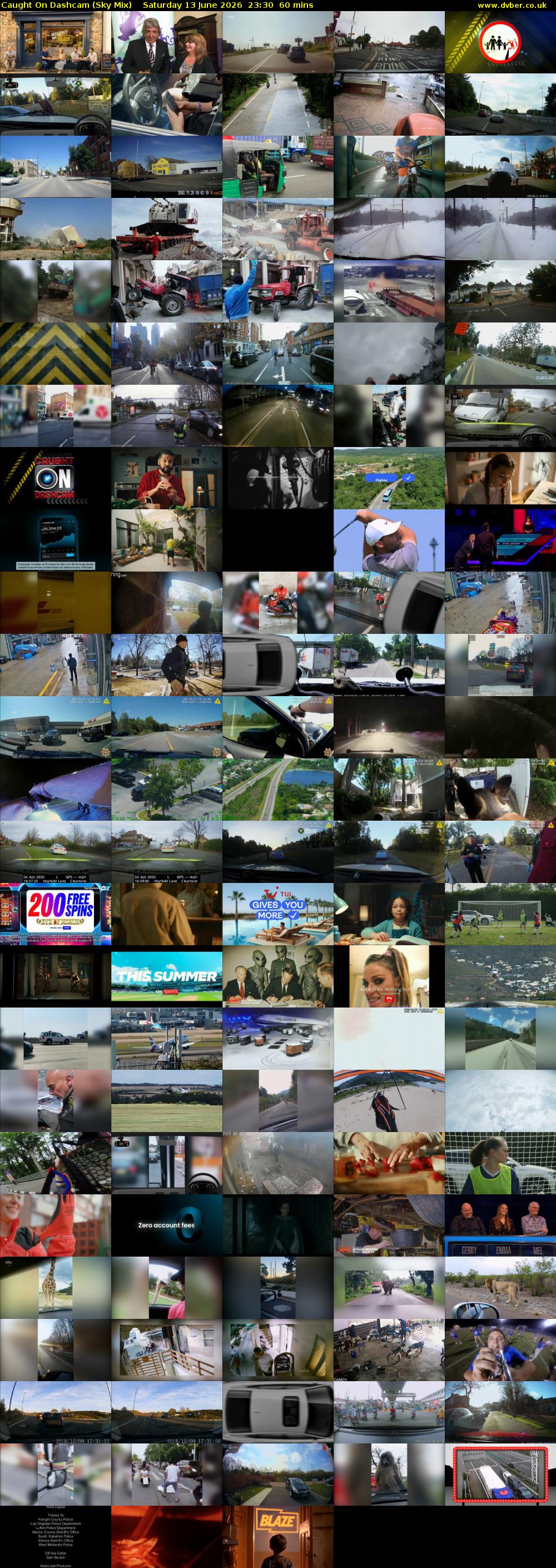 Caught On Dashcam (Sky Mix) Saturday 13 June 2026 23:30 - 00:30
