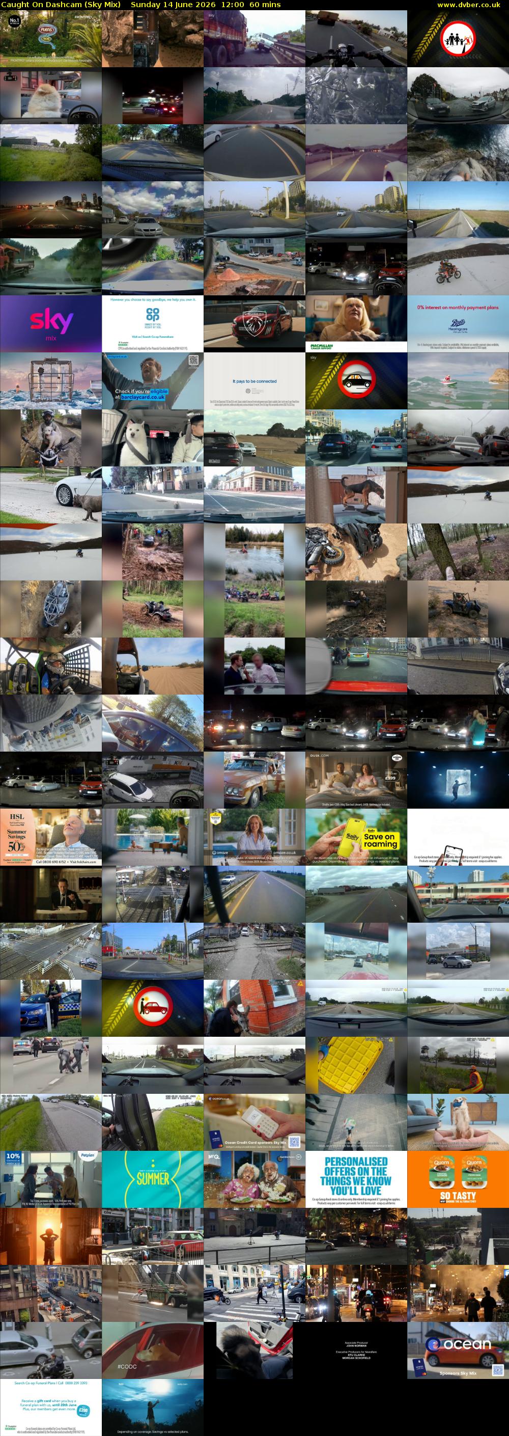Caught On Dashcam (Sky Mix) Sunday 14 June 2026 12:00 - 13:00