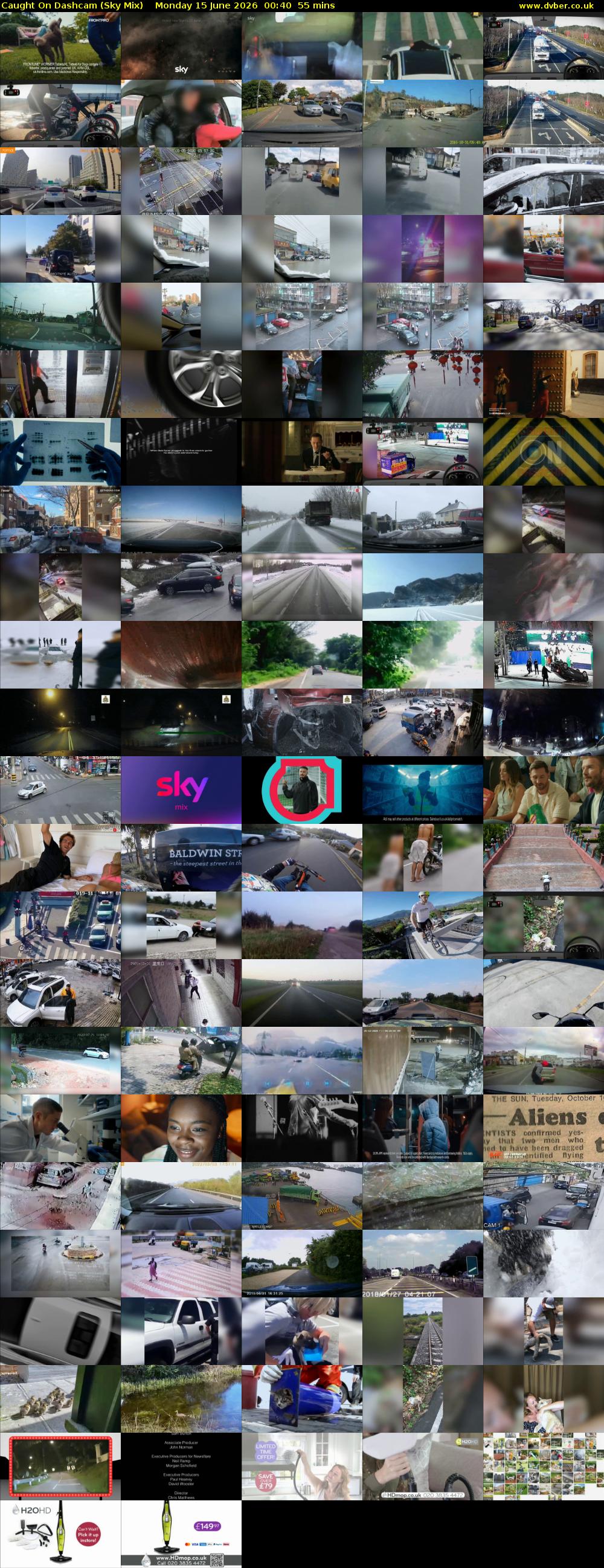 Caught On Dashcam (Sky Mix) Monday 15 June 2026 00:40 - 01:35