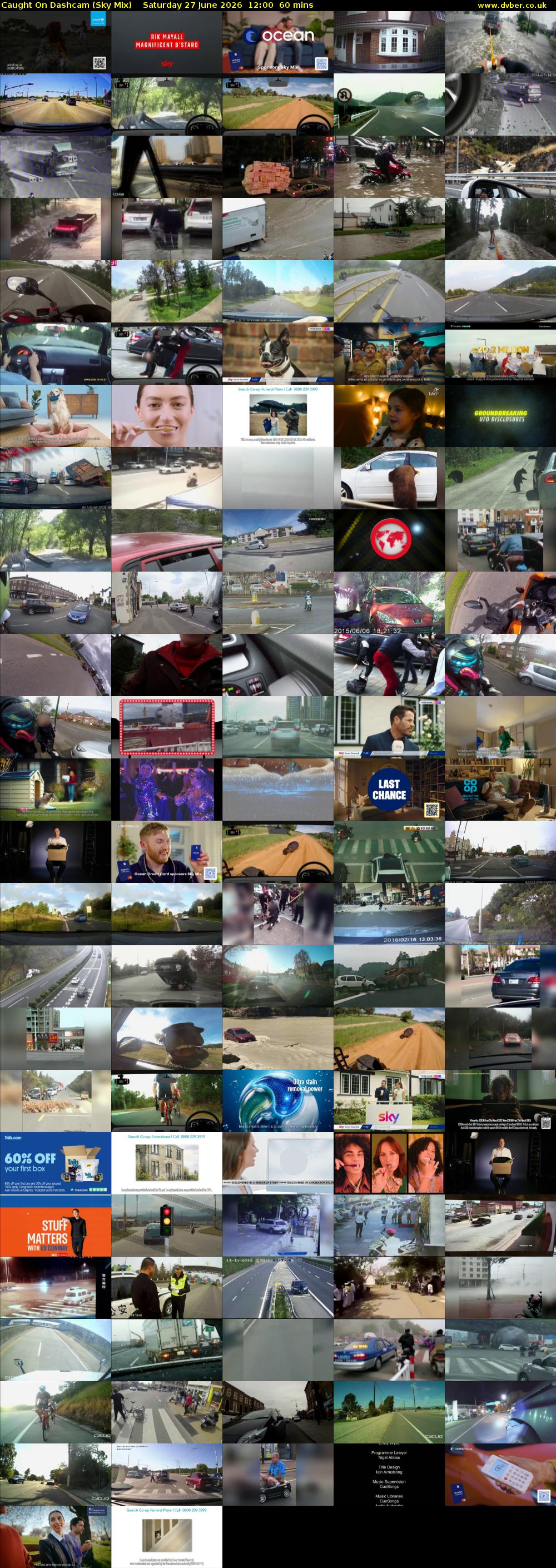 Caught On Dashcam (Sky Mix) Saturday 27 June 2026 12:00 - 13:00