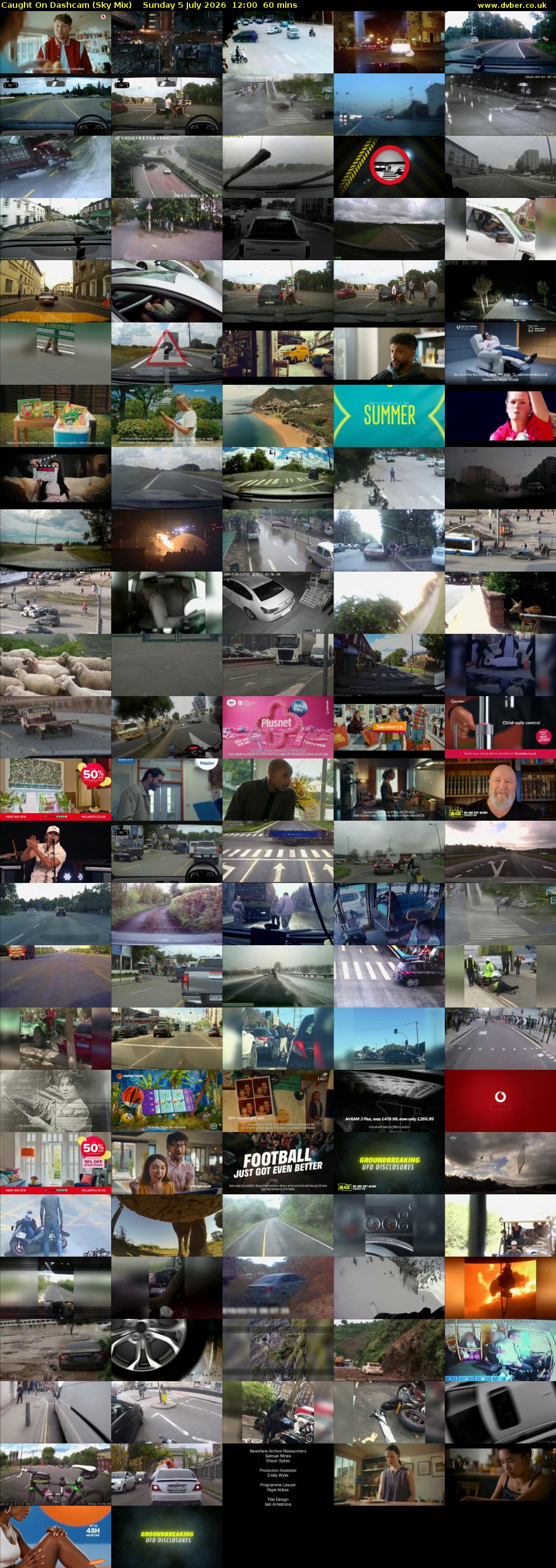 Caught On Dashcam (Sky Mix) Sunday 5 July 2026 12:00 - 13:00