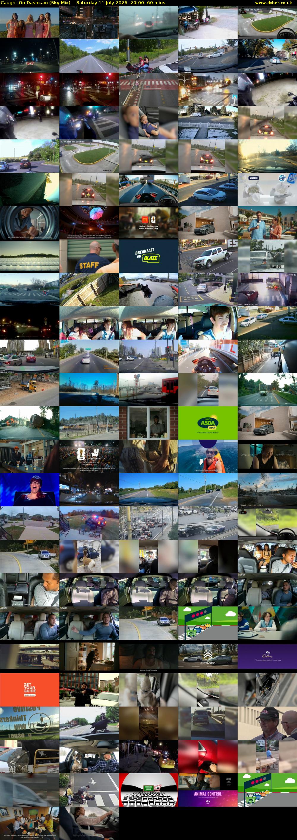 Caught On Dashcam (Sky Mix) Saturday 11 July 2026 20:00 - 21:00