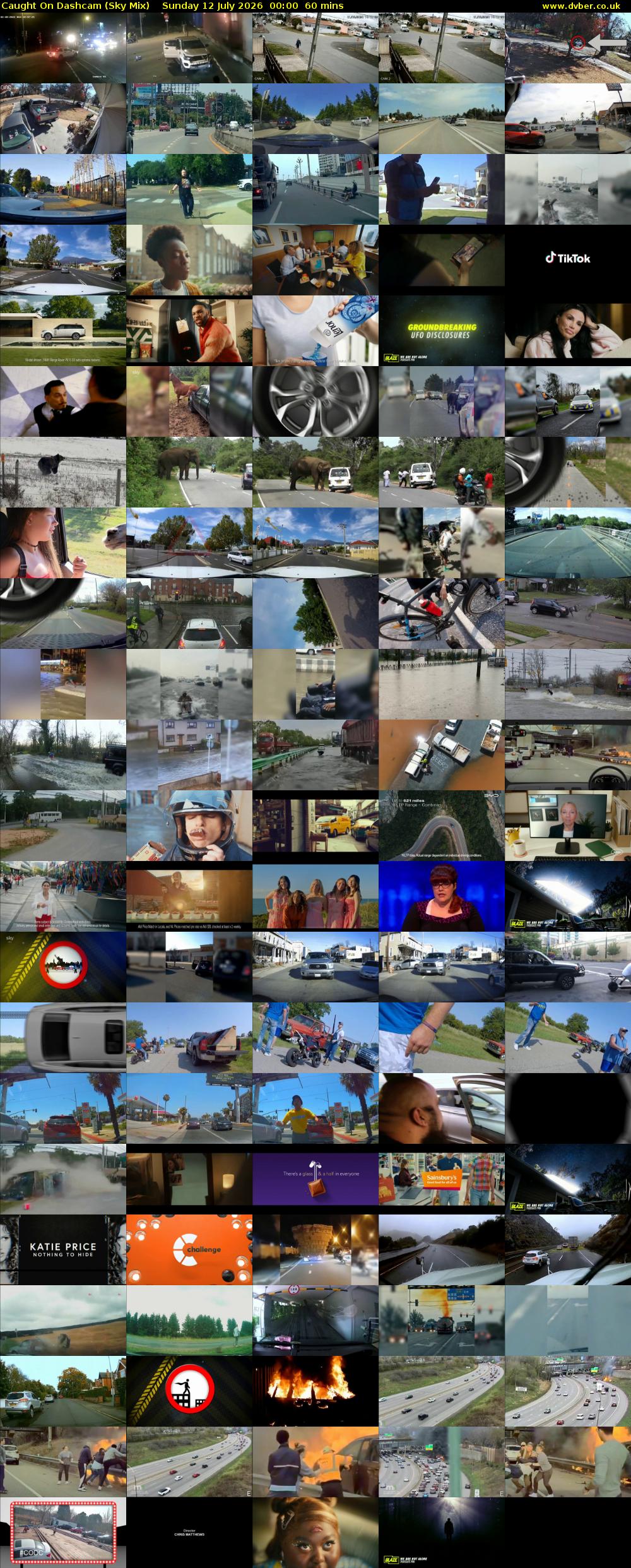 Caught On Dashcam (Sky Mix) Sunday 12 July 2026 00:00 - 01:00