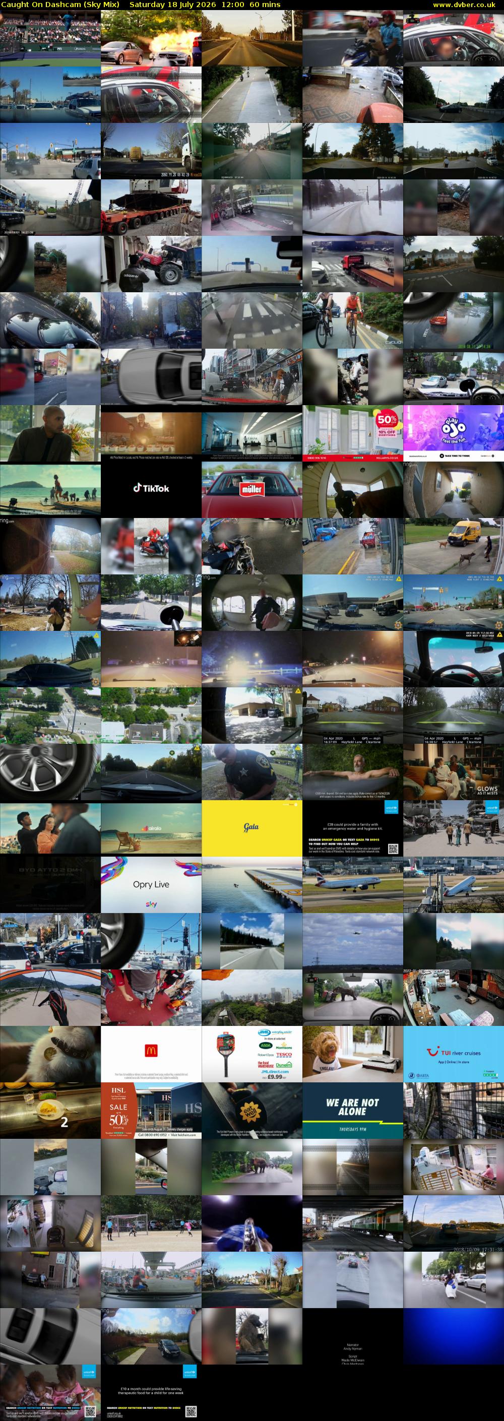 Caught On Dashcam (Sky Mix) Saturday 18 July 2026 12:00 - 13:00