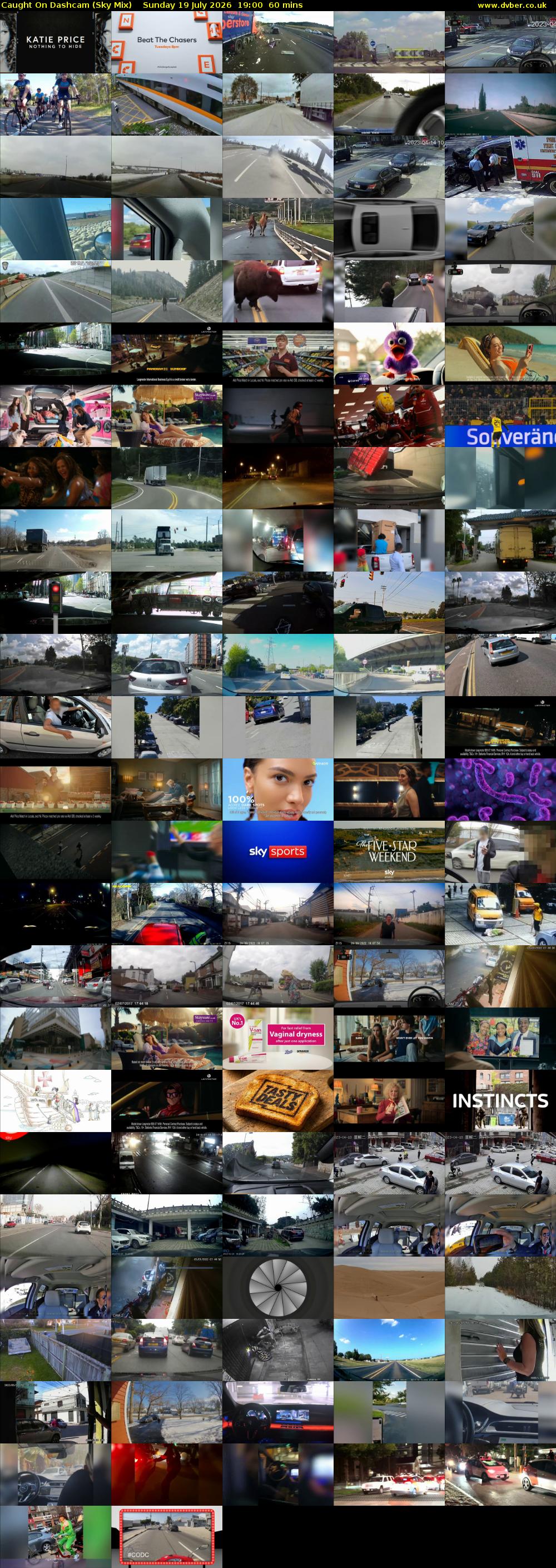 Caught On Dashcam (Sky Mix) Sunday 19 July 2026 19:00 - 20:00