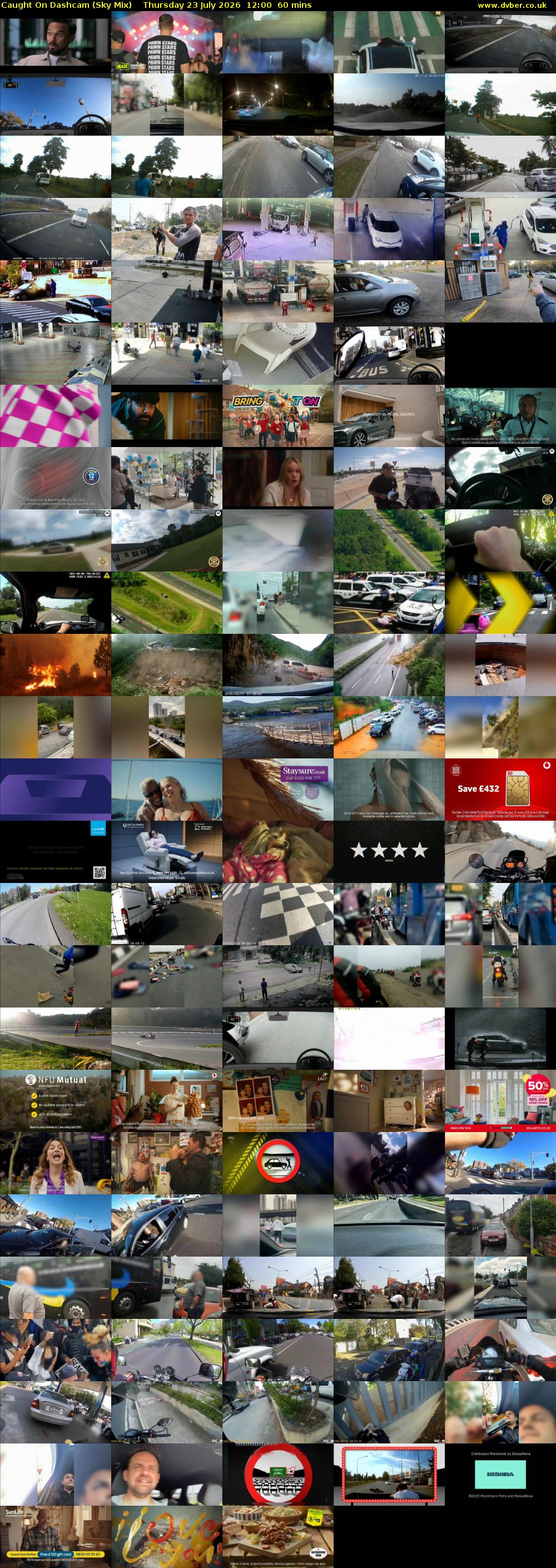 Caught On Dashcam (Sky Mix) Thursday 23 July 2026 12:00 - 13:00