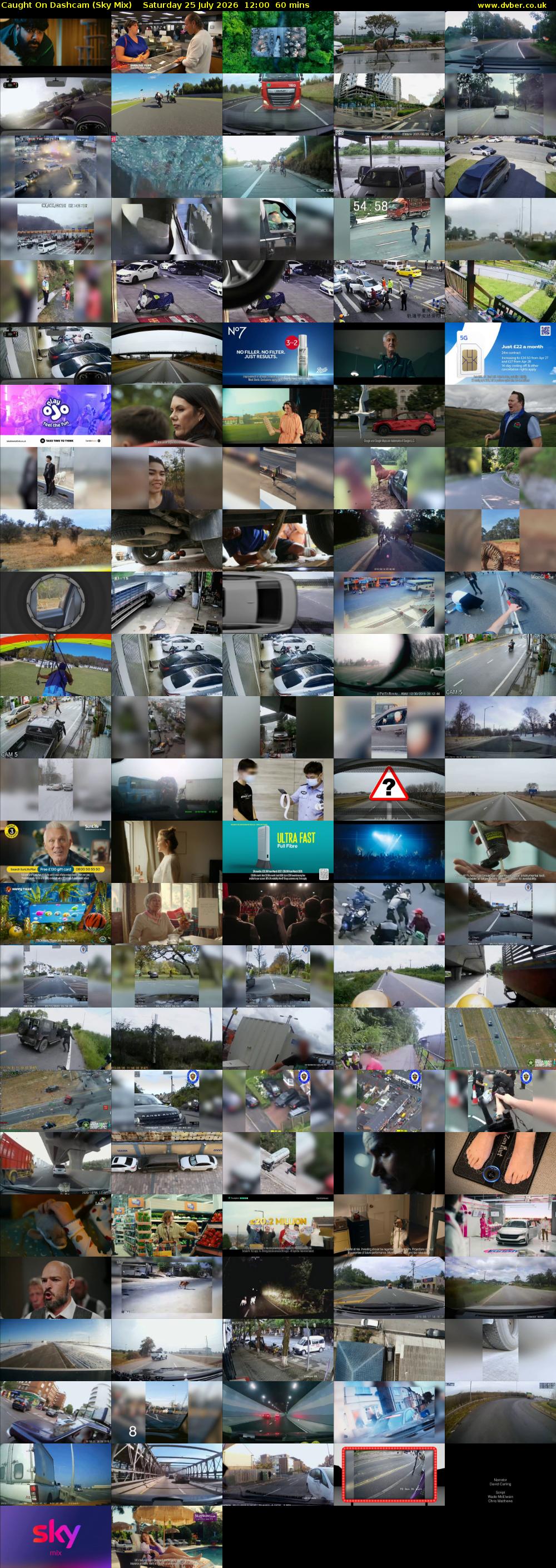 Caught On Dashcam (Sky Mix) Saturday 25 July 2026 12:00 - 13:00