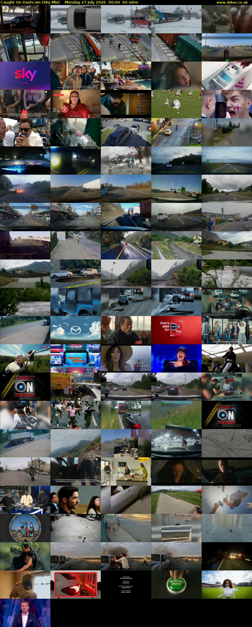 Caught On Dashcam (Sky Mix) Monday 27 July 2026 00:00 - 01:00