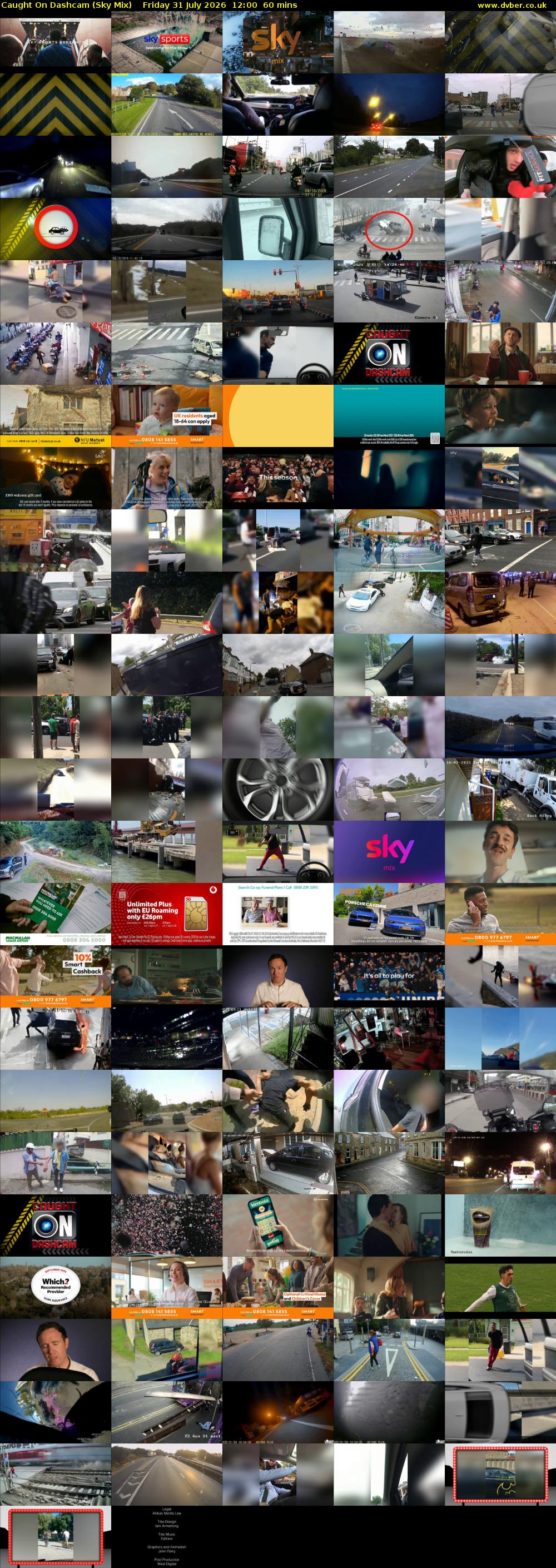 Caught On Dashcam (Sky Mix) Friday 31 July 2026 12:00 - 13:00
