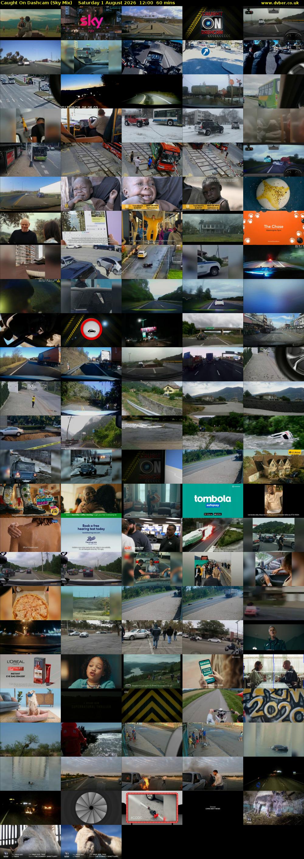 Caught On Dashcam (Sky Mix) Saturday 1 August 2026 12:00 - 13:00