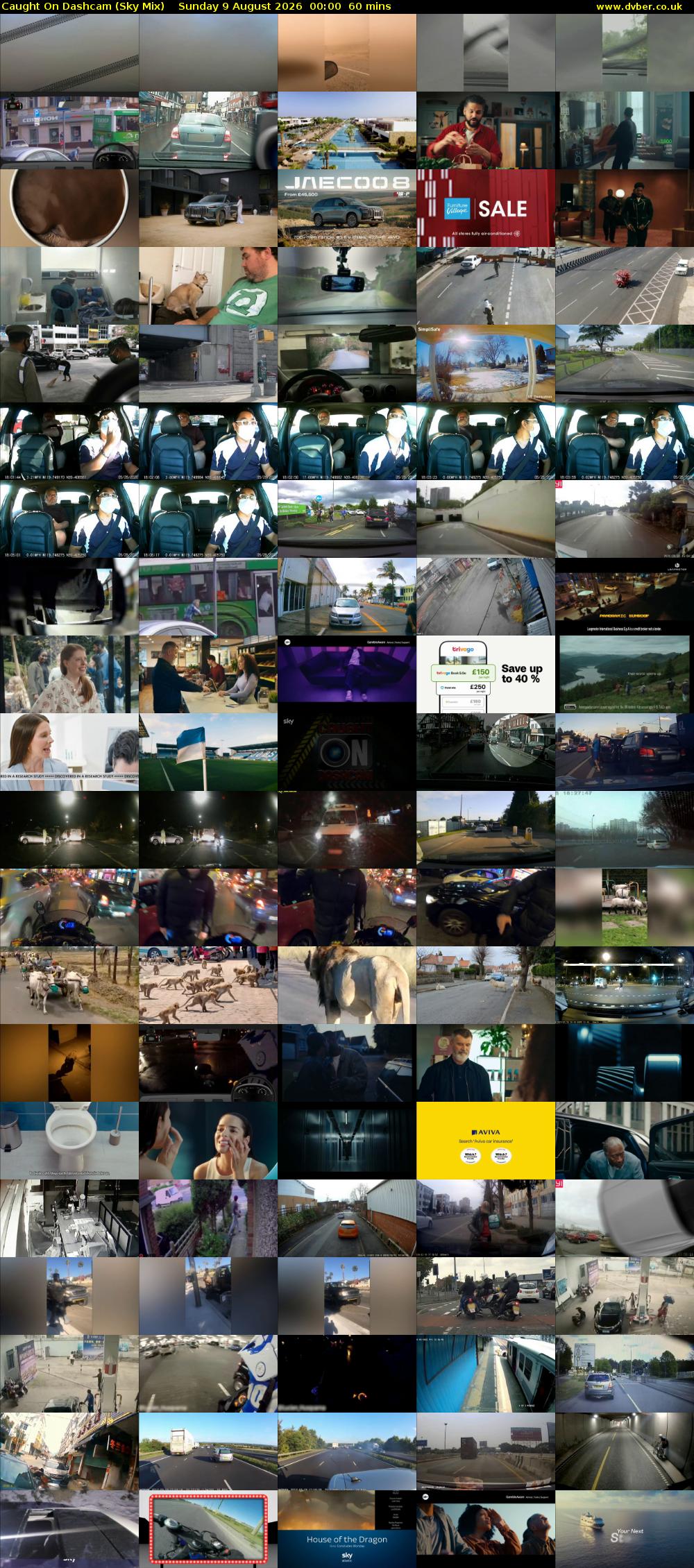 Caught On Dashcam (Sky Mix) Sunday 9 August 2026 00:00 - 01:00