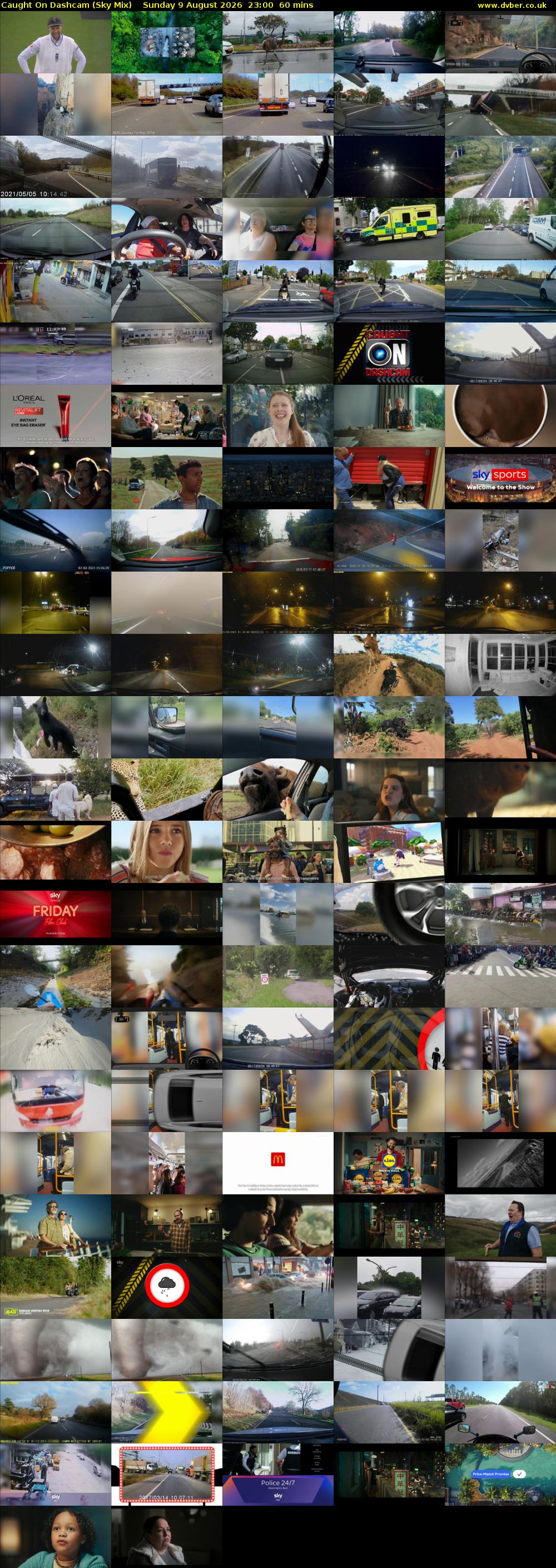 Caught On Dashcam (Sky Mix) Sunday 9 August 2026 23:00 - 00:00