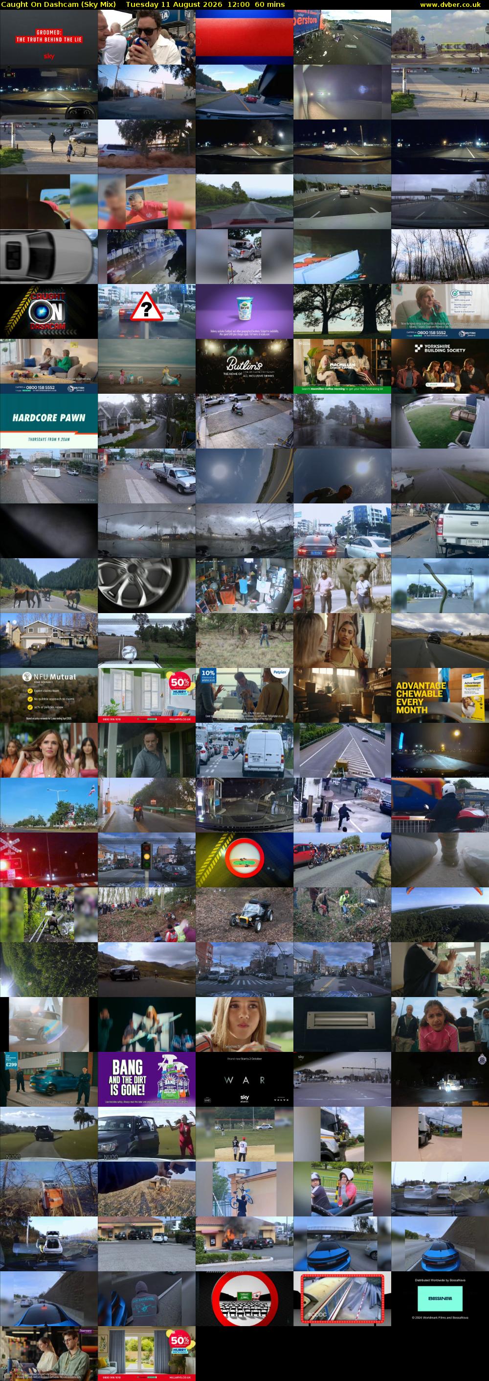 Caught On Dashcam (Sky Mix) Tuesday 11 August 2026 12:00 - 13:00
