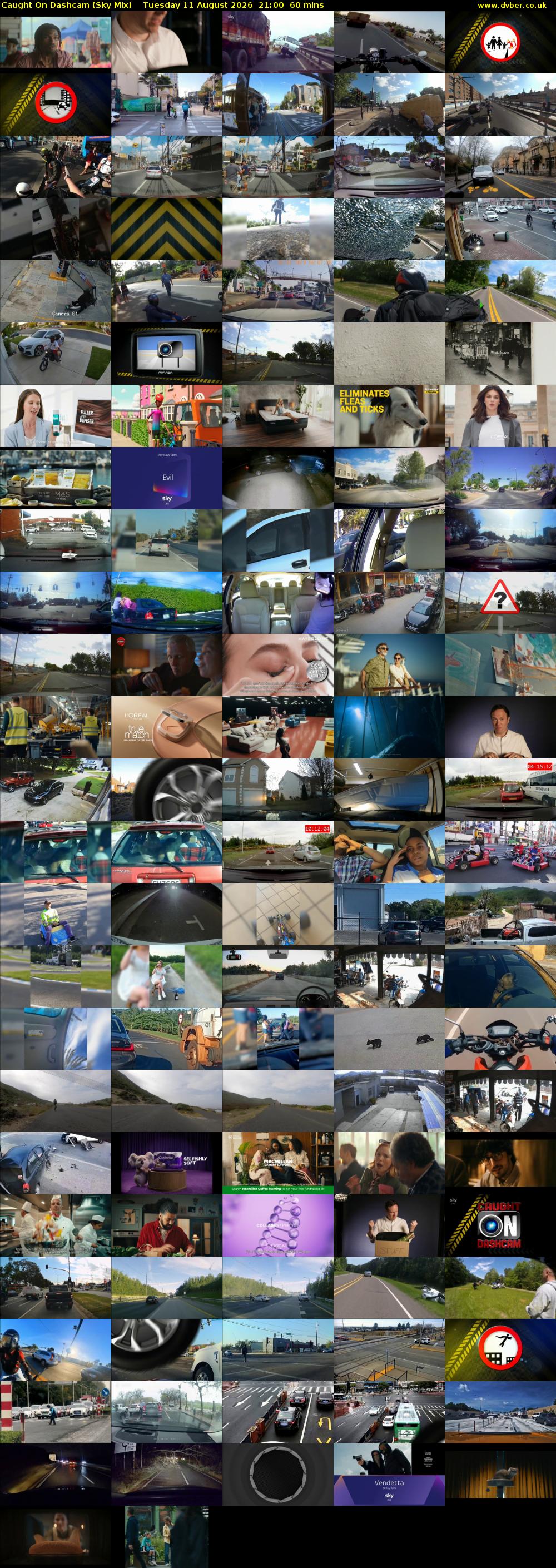 Caught On Dashcam (Sky Mix) Tuesday 11 August 2026 21:00 - 22:00