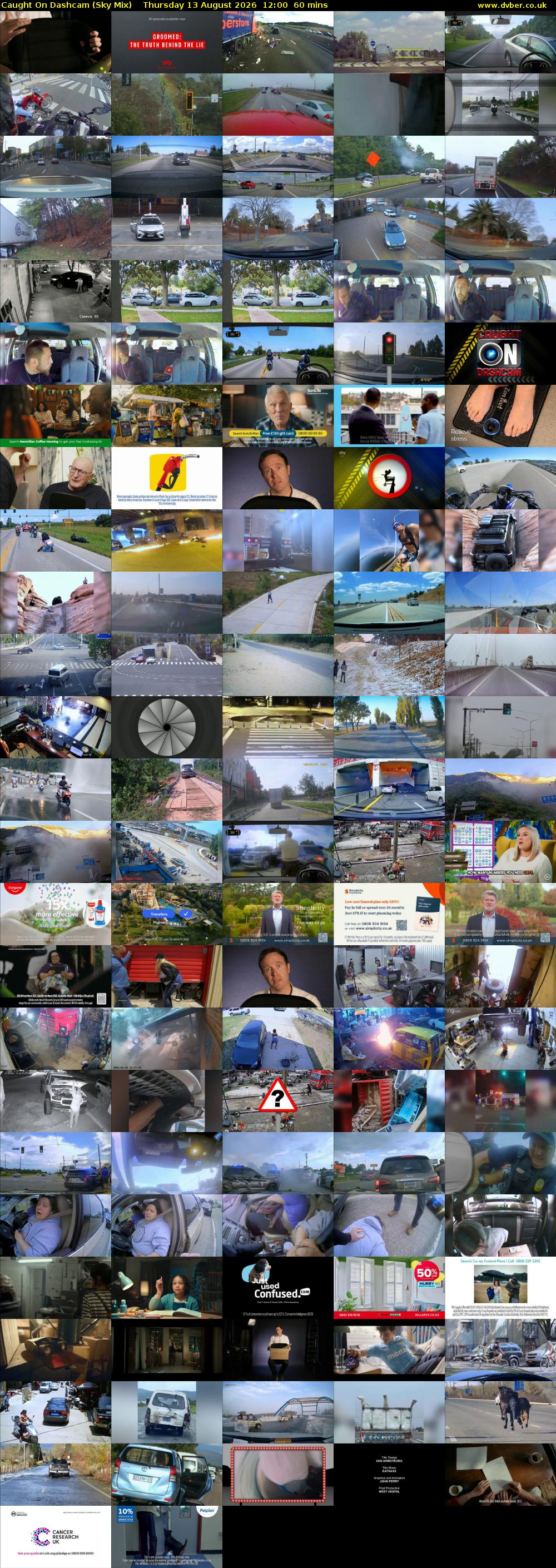 Caught On Dashcam (Sky Mix) Thursday 13 August 2026 12:00 - 13:00