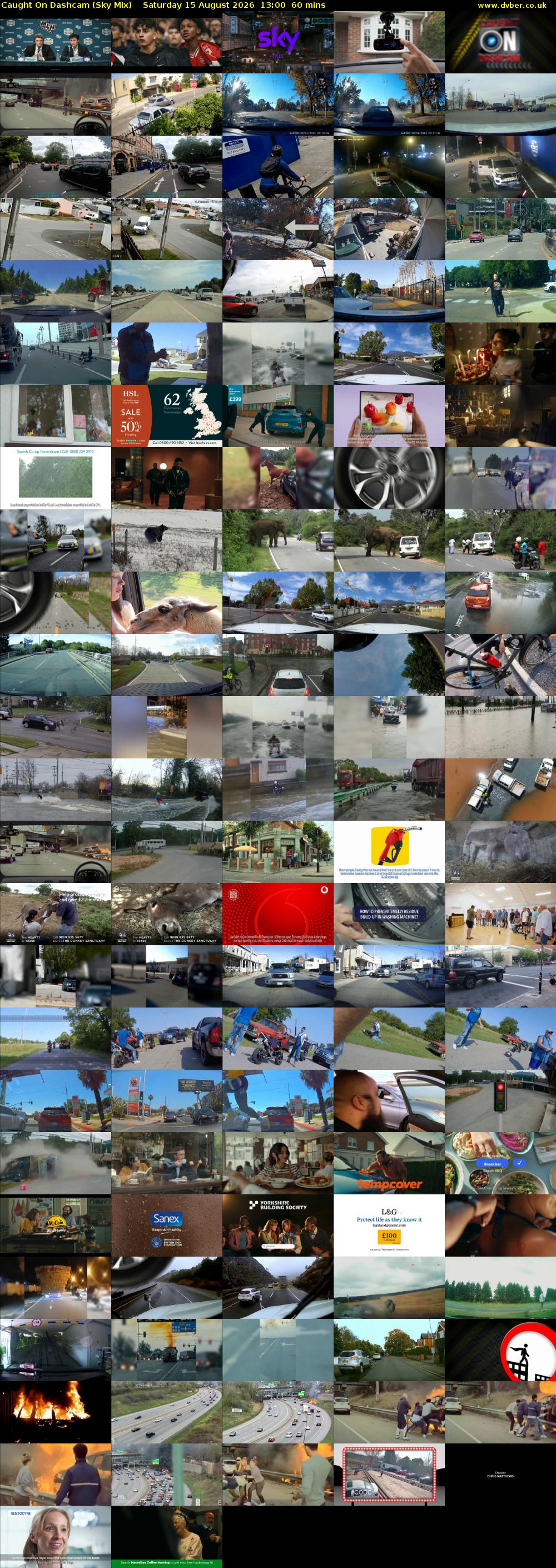Caught On Dashcam (Sky Mix) Saturday 15 August 2026 13:00 - 14:00