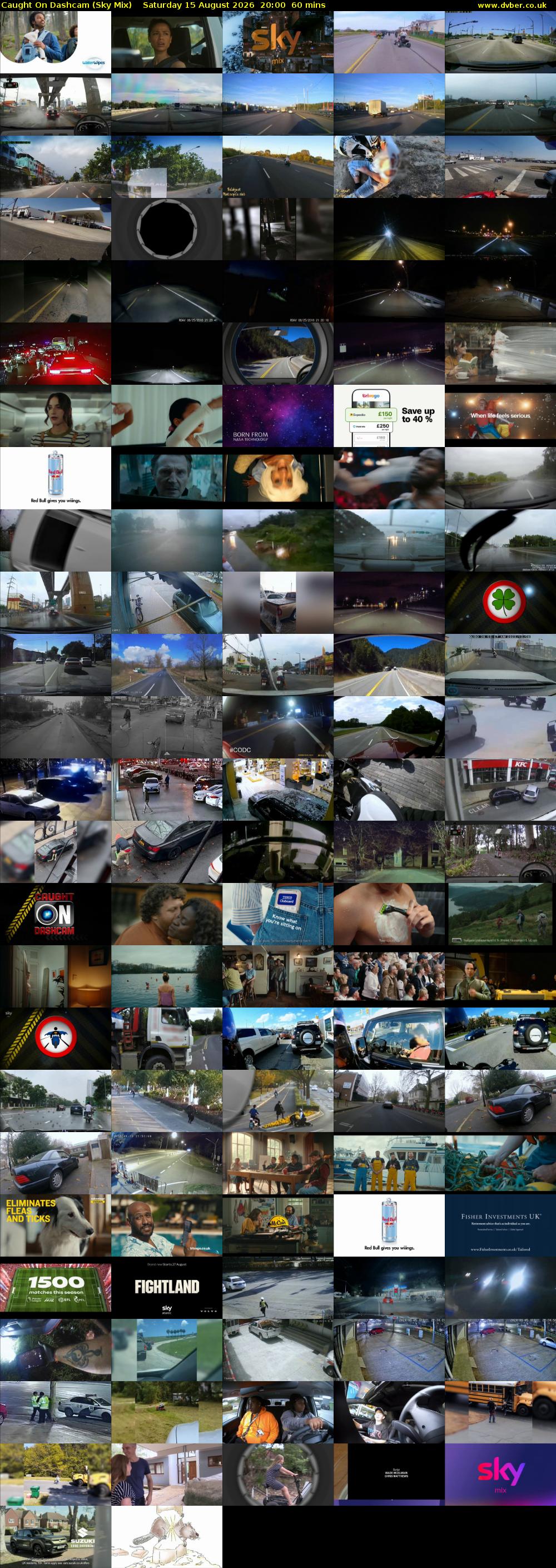 Caught On Dashcam (Sky Mix) Saturday 15 August 2026 20:00 - 21:00