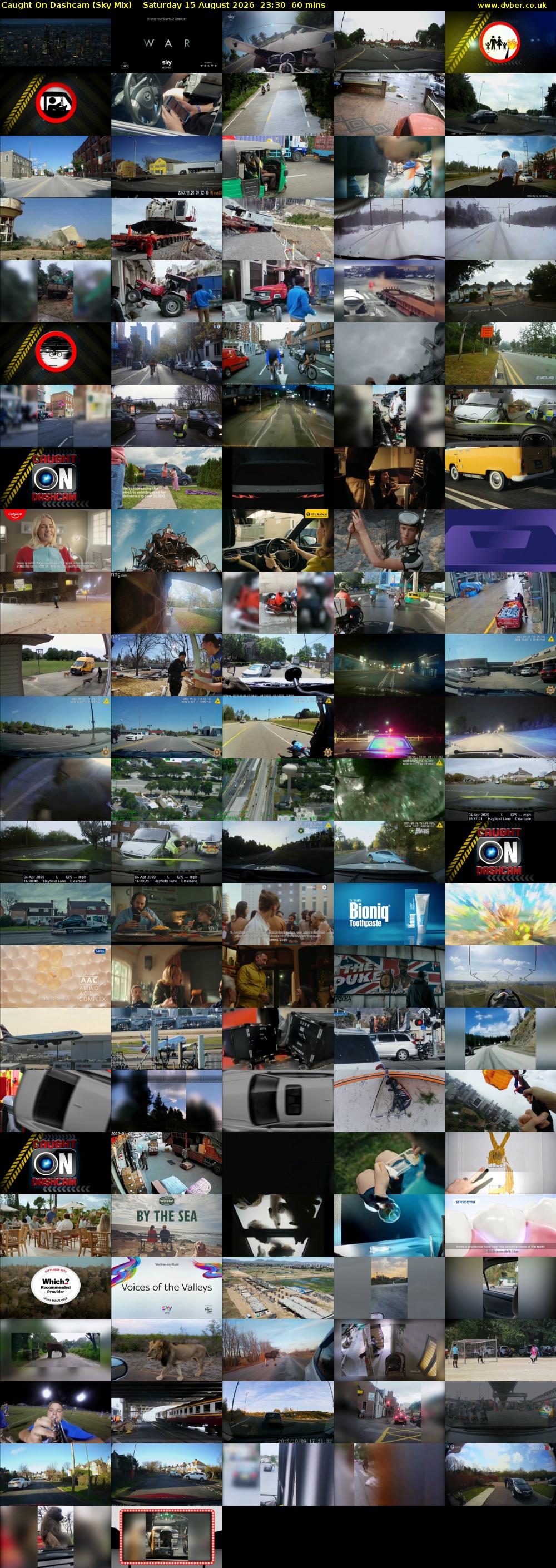 Caught On Dashcam (Sky Mix) Saturday 15 August 2026 23:30 - 00:30