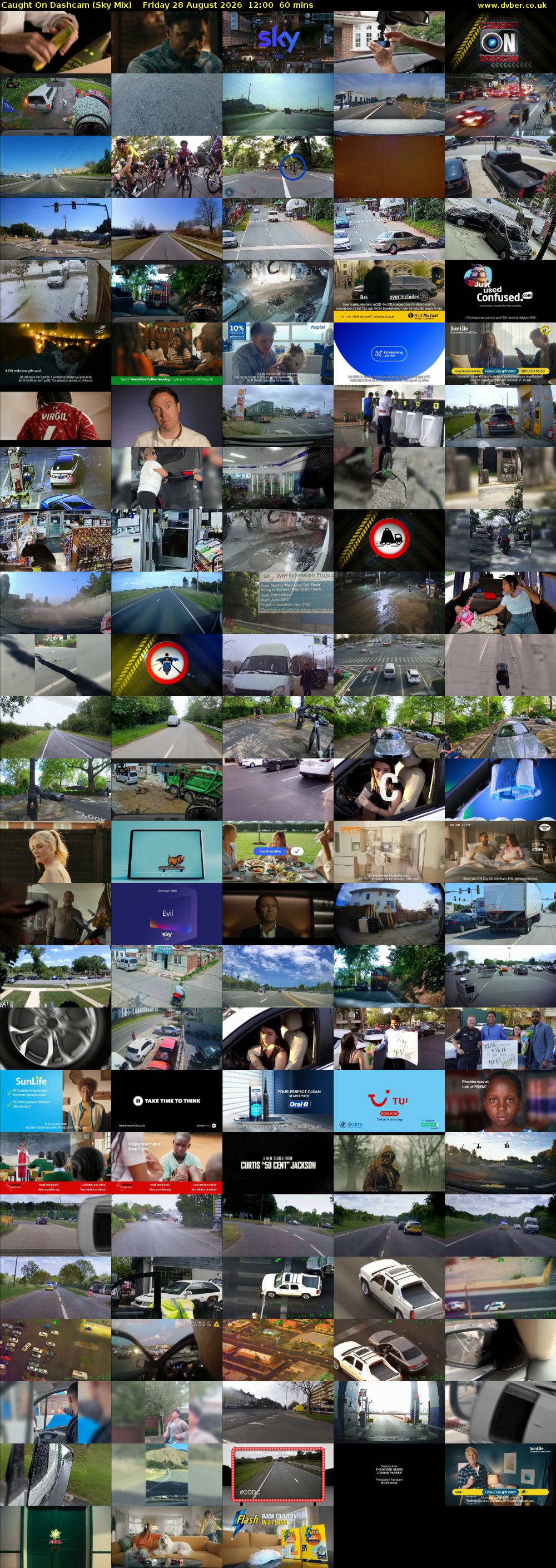 Caught On Dashcam (Sky Mix) Friday 28 August 2026 12:00 - 13:00