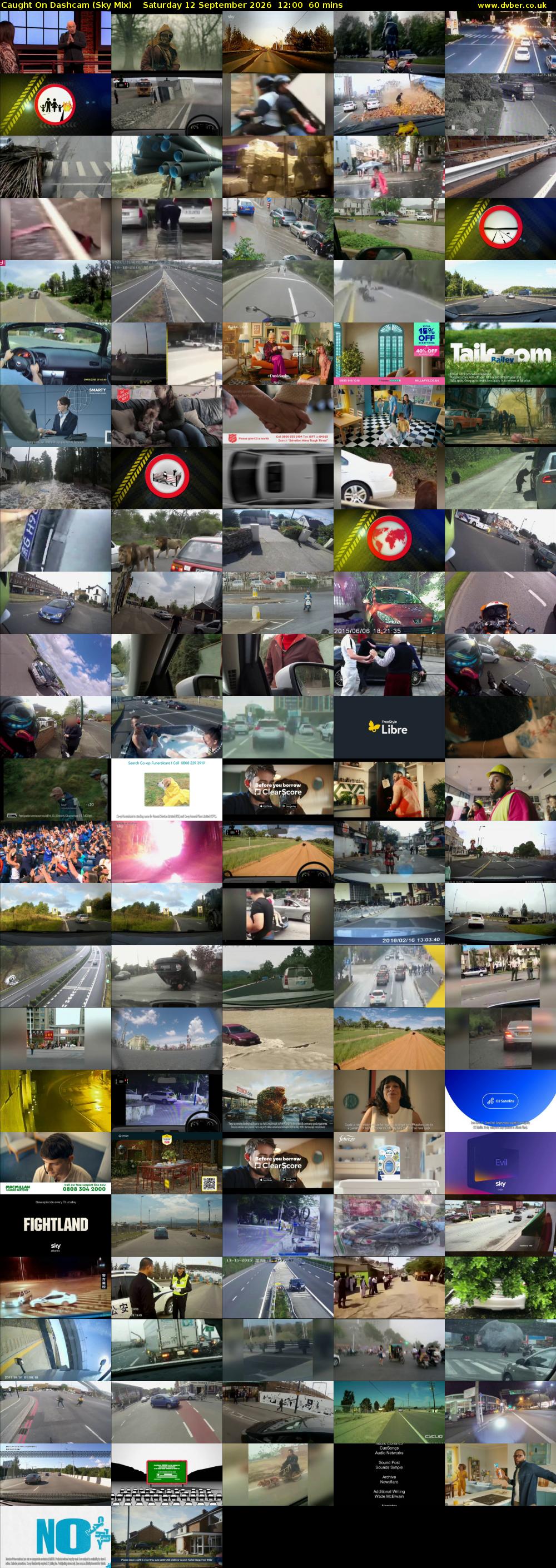 Caught On Dashcam (Sky Mix) Saturday 12 September 2026 12:00 - 13:00
