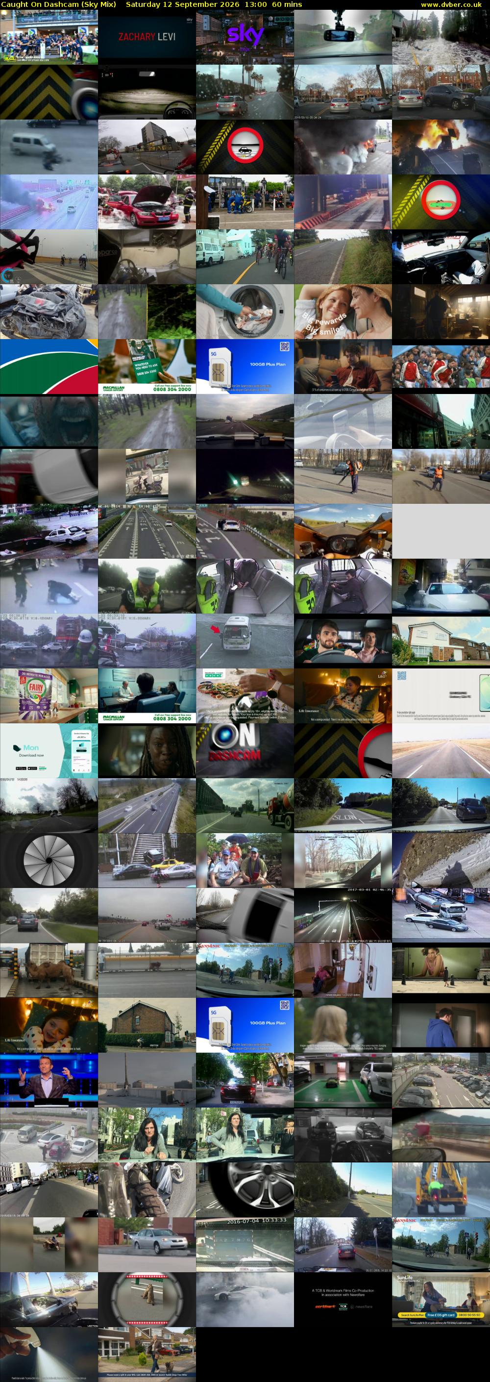 Caught On Dashcam (Sky Mix) Saturday 12 September 2026 13:00 - 14:00