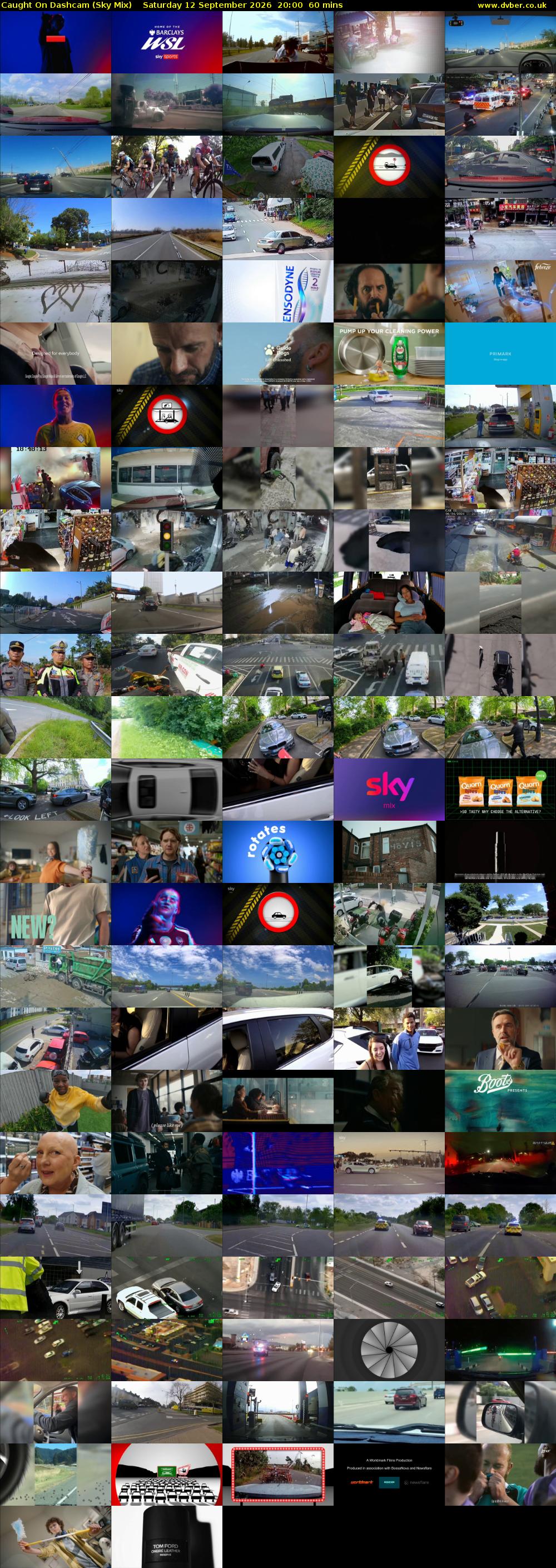 Caught On Dashcam (Sky Mix) Saturday 12 September 2026 20:00 - 21:00