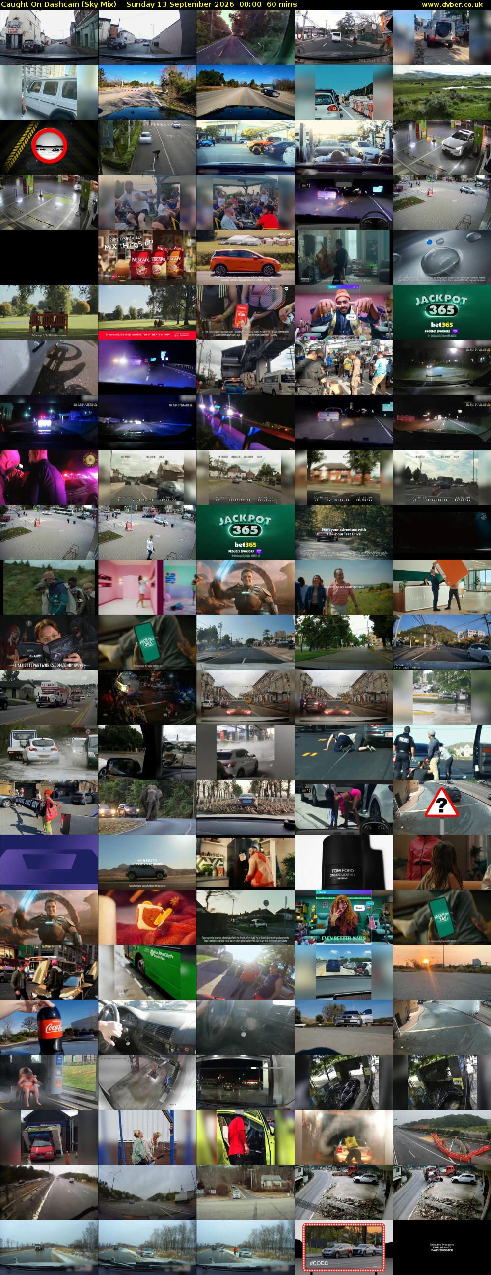 Caught On Dashcam (Sky Mix) Sunday 13 September 2026 00:00 - 01:00