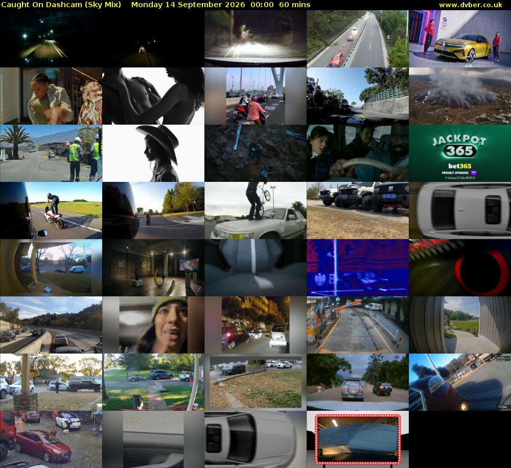 Caught On Dashcam (Sky Mix) Monday 14 September 2026 00:00 - 01:00