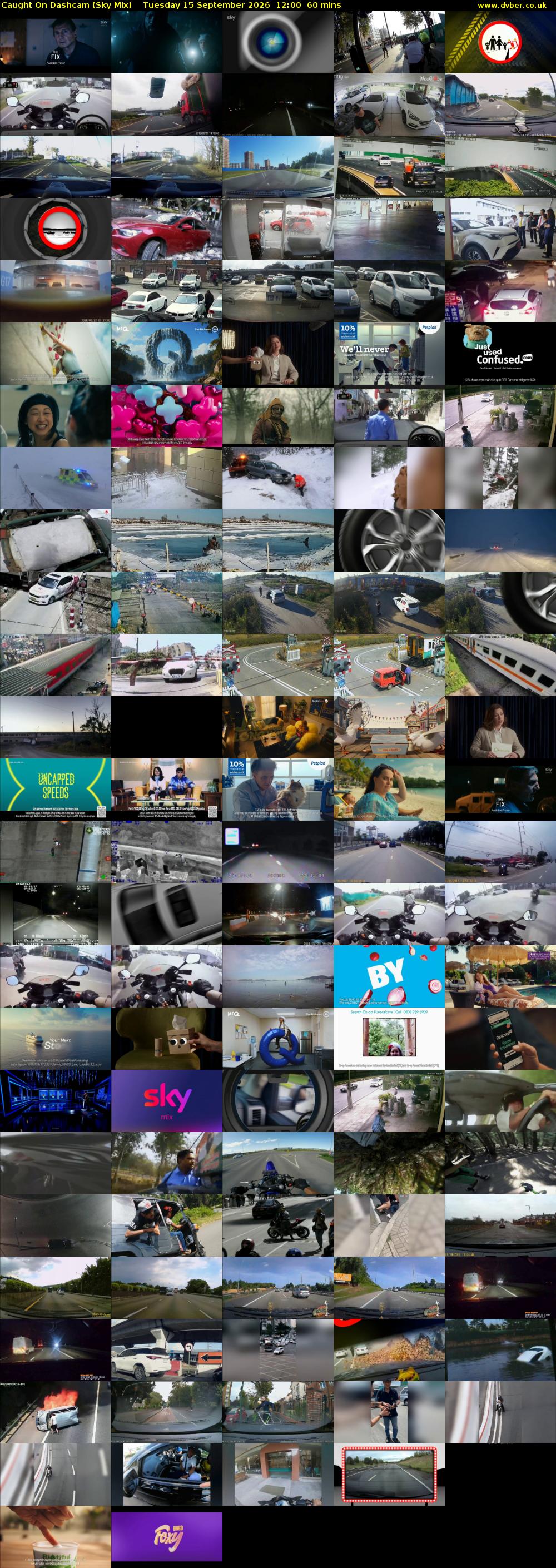 Caught On Dashcam (Sky Mix) Tuesday 15 September 2026 12:00 - 13:00