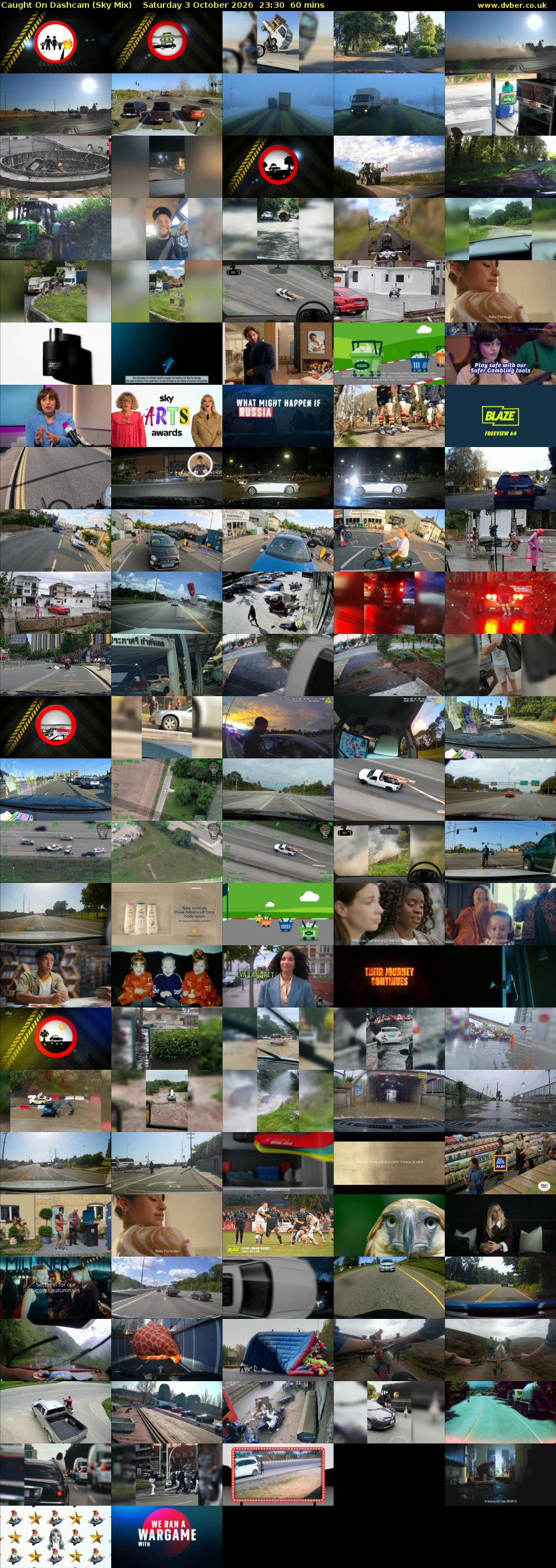 Caught On Dashcam (Sky Mix) Saturday 3 October 2026 23:30 - 00:30