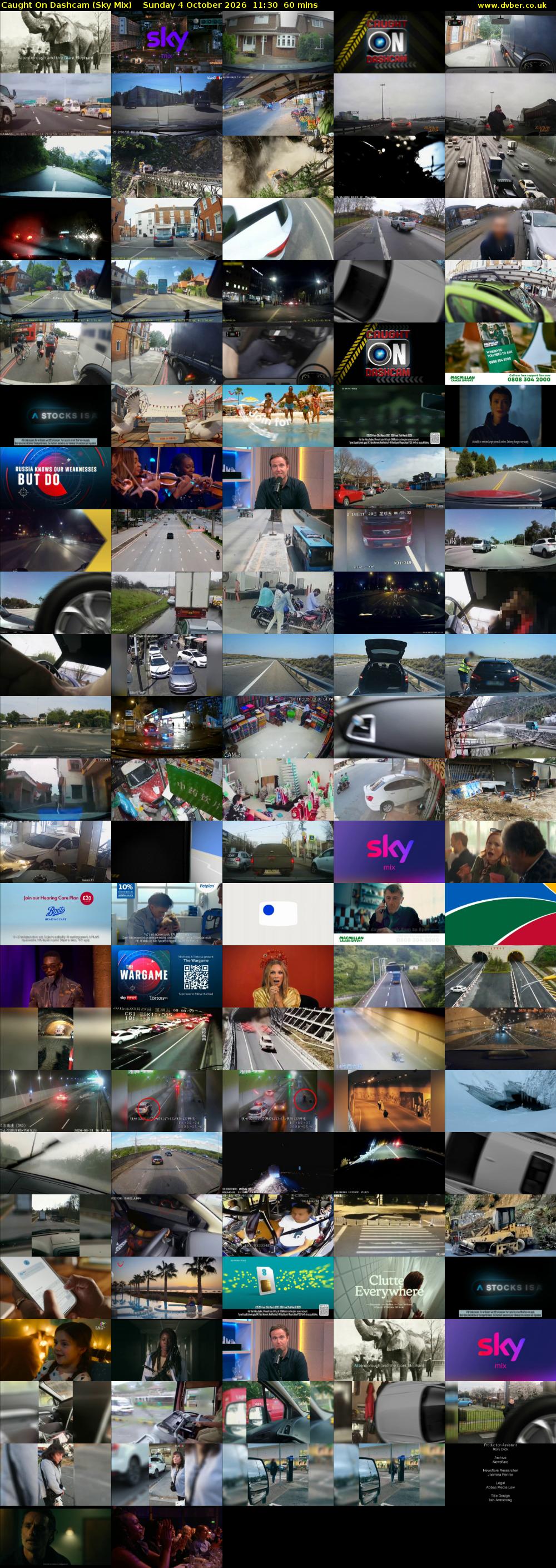 Caught On Dashcam (Sky Mix) Sunday 4 October 2026 11:30 - 12:30