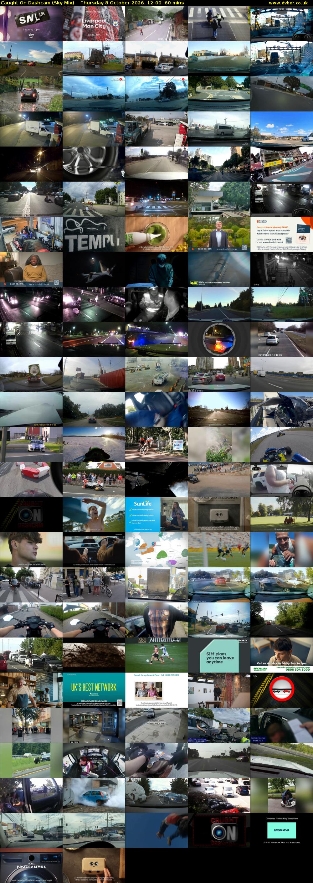 Caught On Dashcam (Sky Mix) Thursday 8 October 2026 12:00 - 13:00