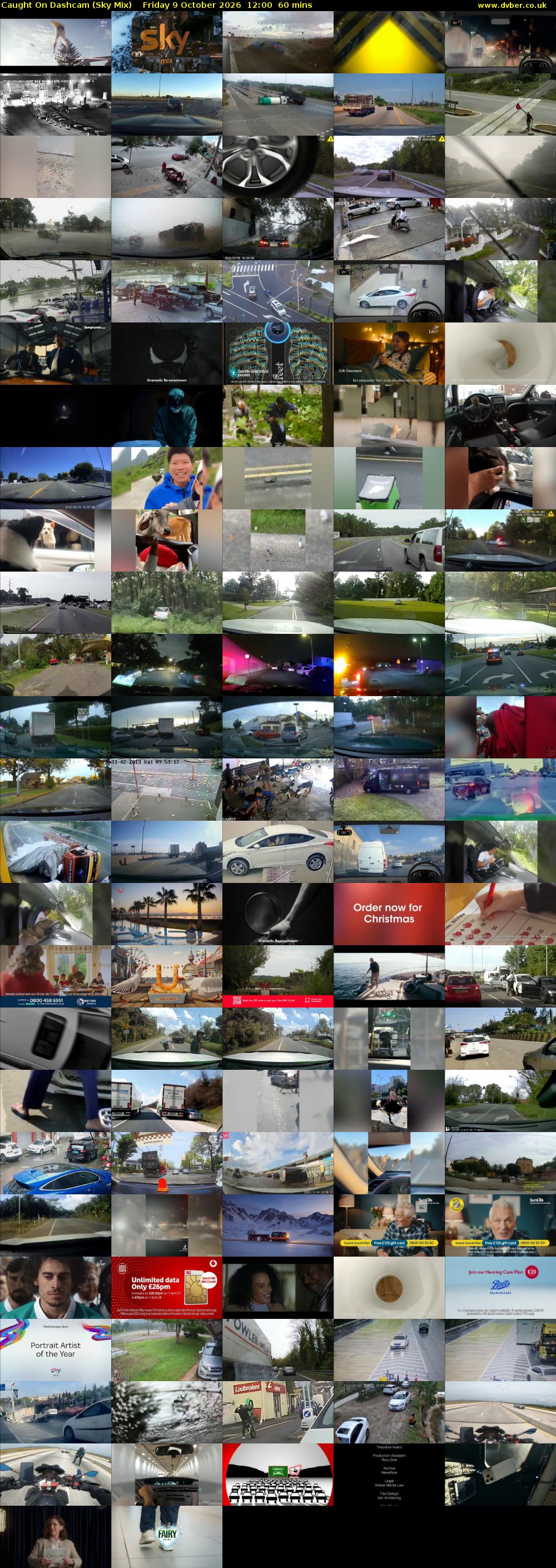 Caught On Dashcam (Sky Mix) Friday 9 October 2026 12:00 - 13:00