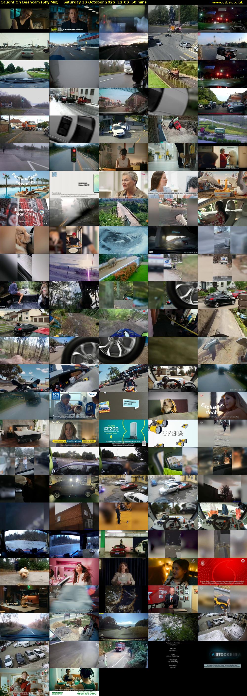 Caught On Dashcam (Sky Mix) Saturday 10 October 2026 12:00 - 13:00