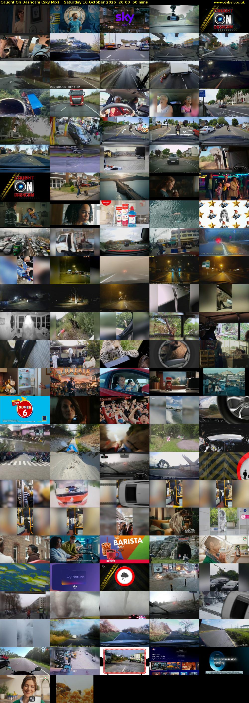 Caught On Dashcam (Sky Mix) Saturday 10 October 2026 20:00 - 21:00