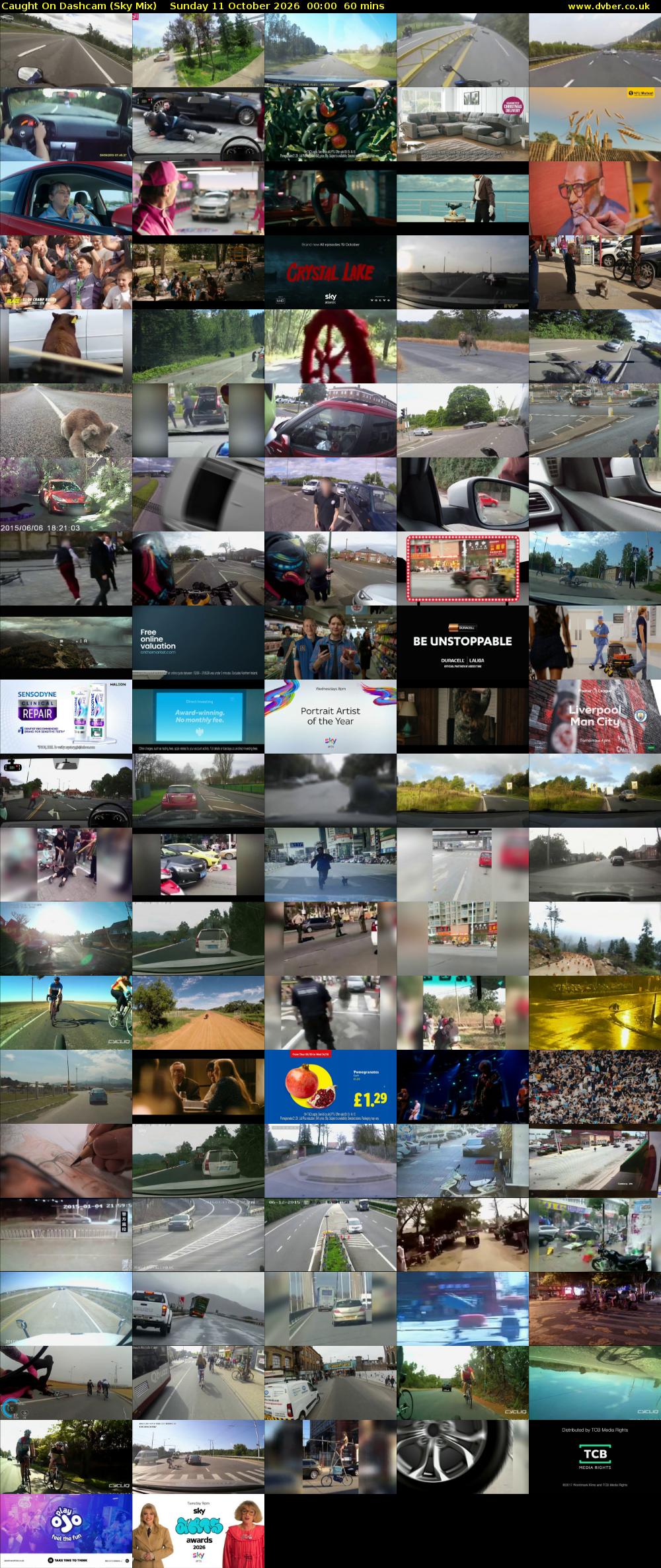 Caught On Dashcam (Sky Mix) Sunday 11 October 2026 00:00 - 01:00