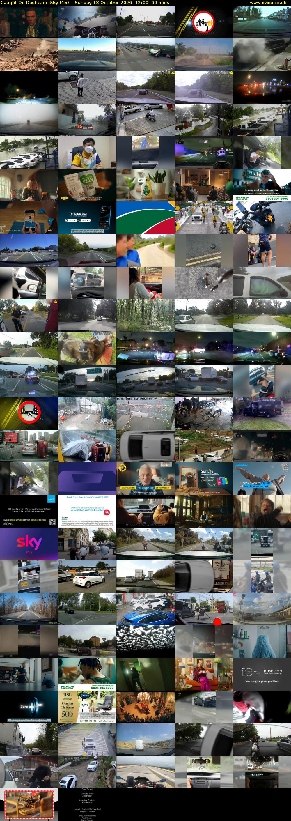 Caught On Dashcam (Sky Mix) Sunday 18 October 2026 12:00 - 13:00