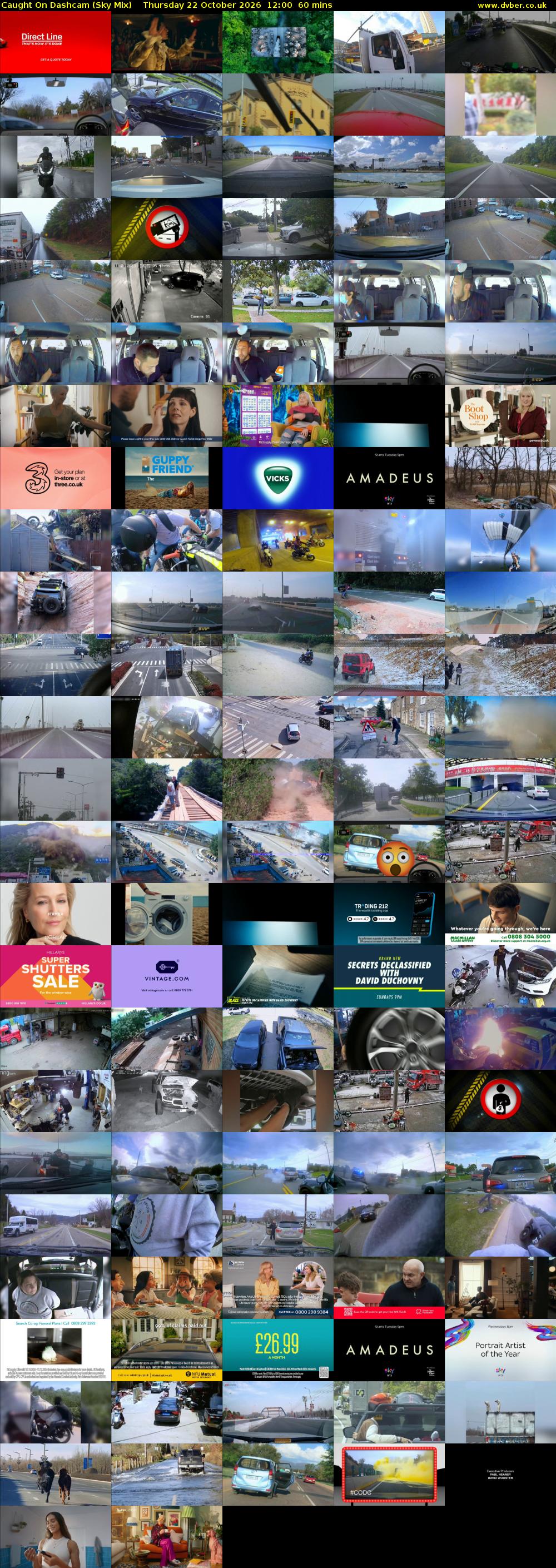 Caught On Dashcam (Sky Mix) Thursday 22 October 2026 12:00 - 13:00