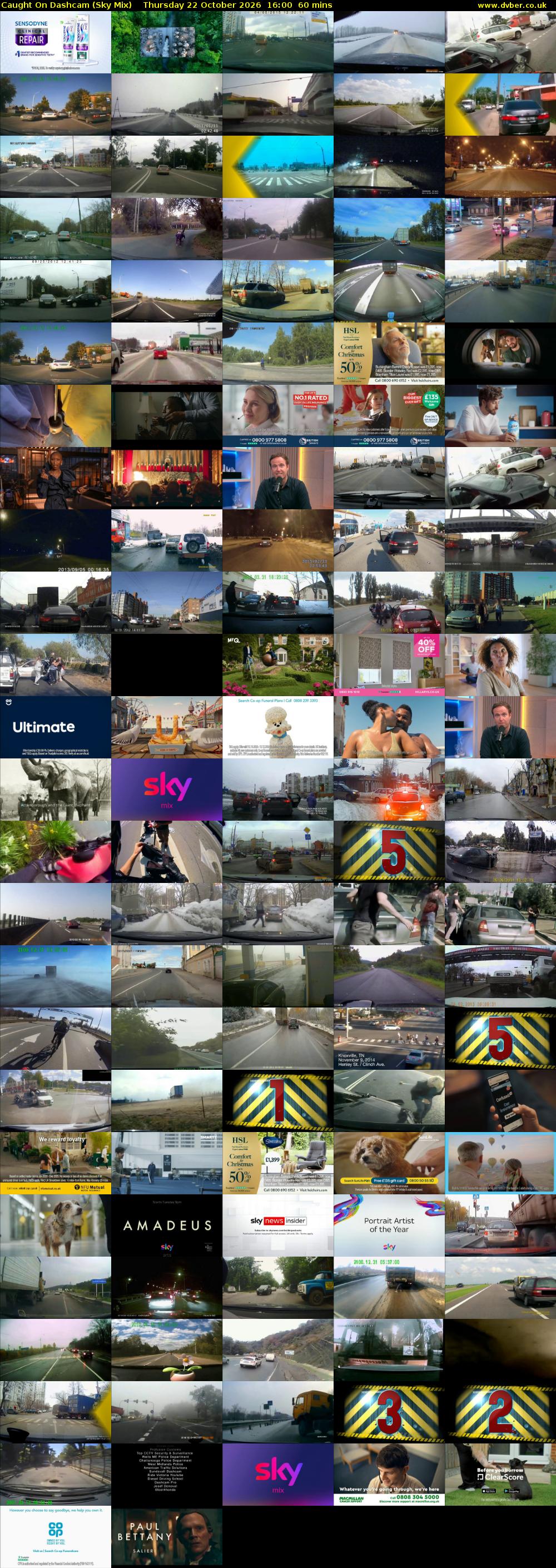 Caught On Dashcam (Sky Mix) Thursday 22 October 2026 16:00 - 17:00