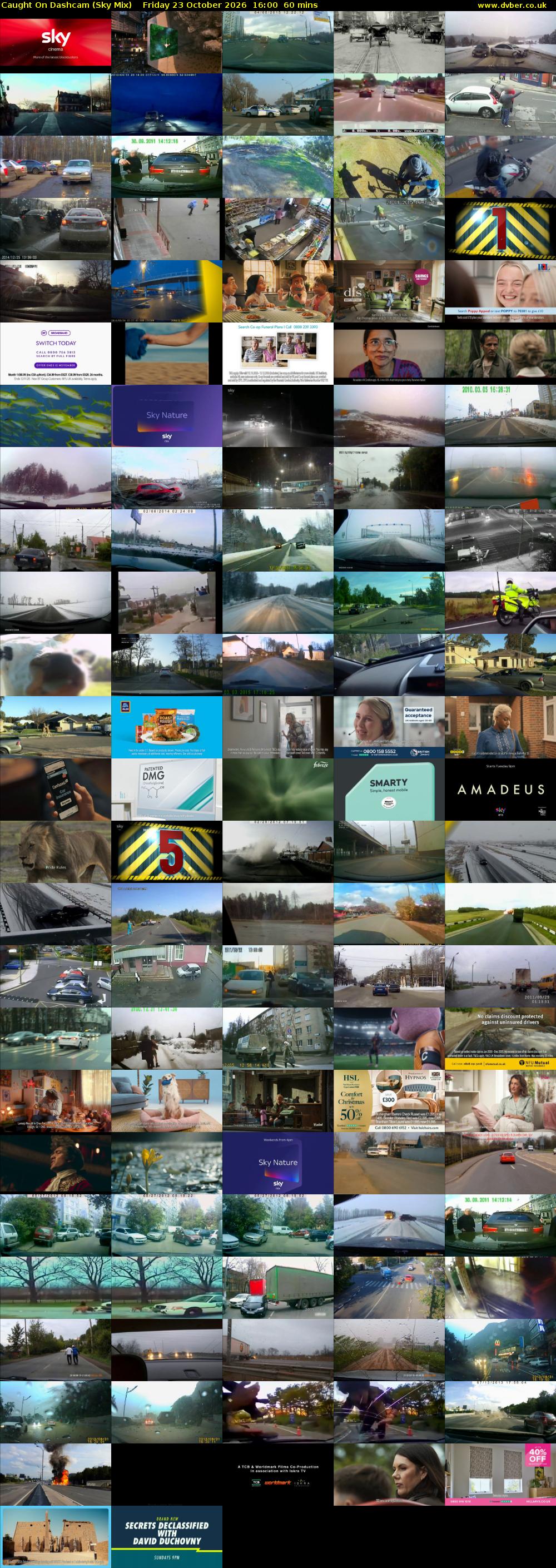 Caught On Dashcam (Sky Mix) Friday 23 October 2026 16:00 - 17:00