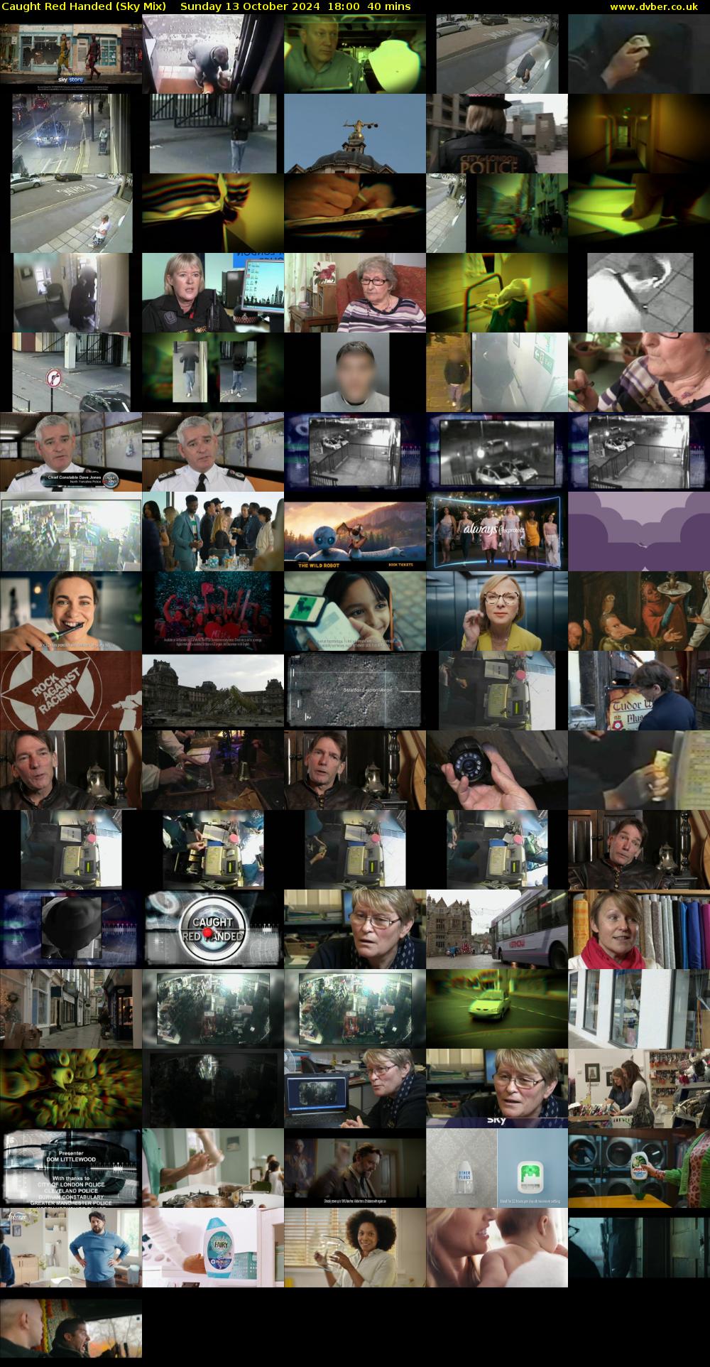 Caught Red Handed (Sky Mix) Sunday 13 October 2024 18:00 - 18:40